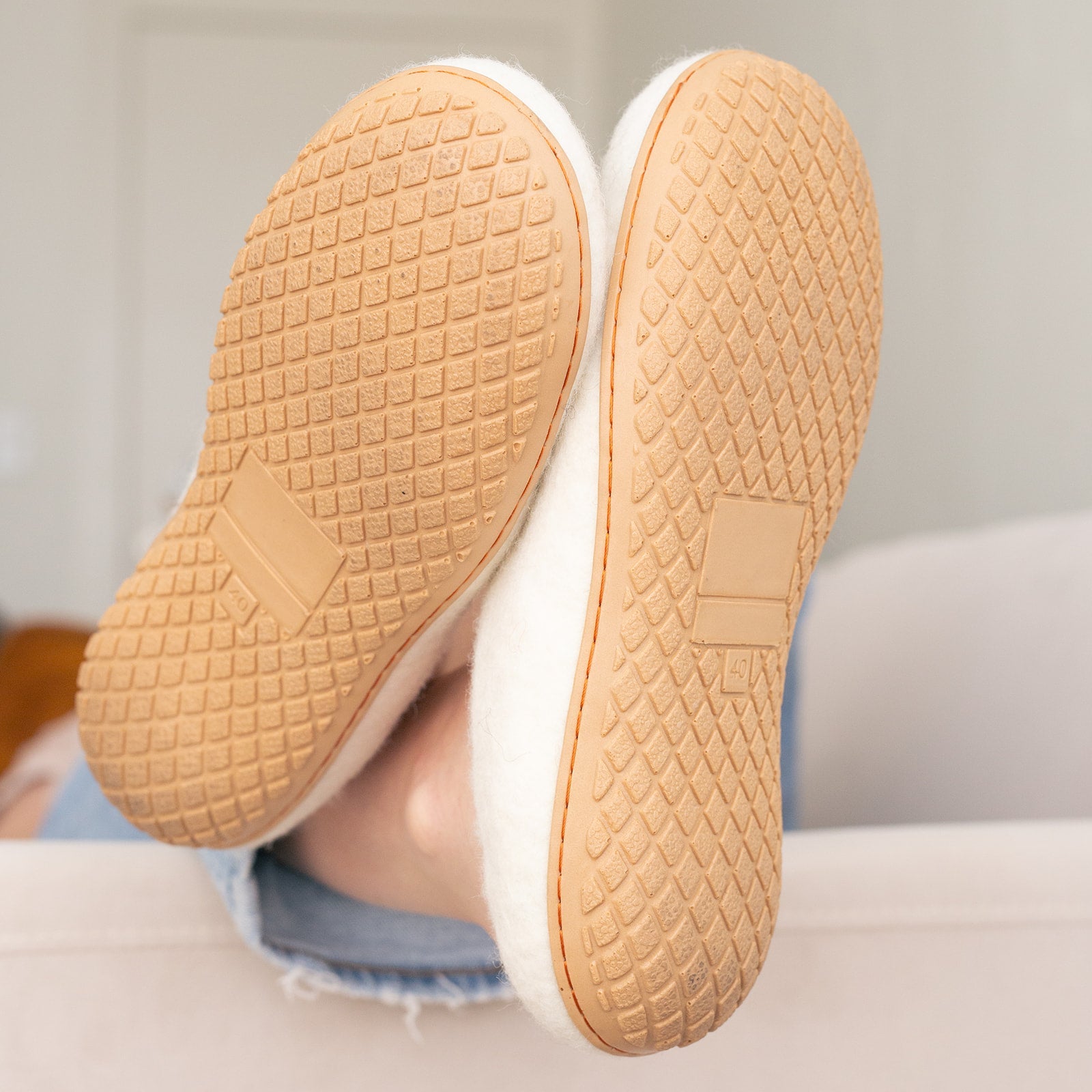 Mens Organic Merino Wool Slippers Fuzzy Cove | Heirloom Boulevard