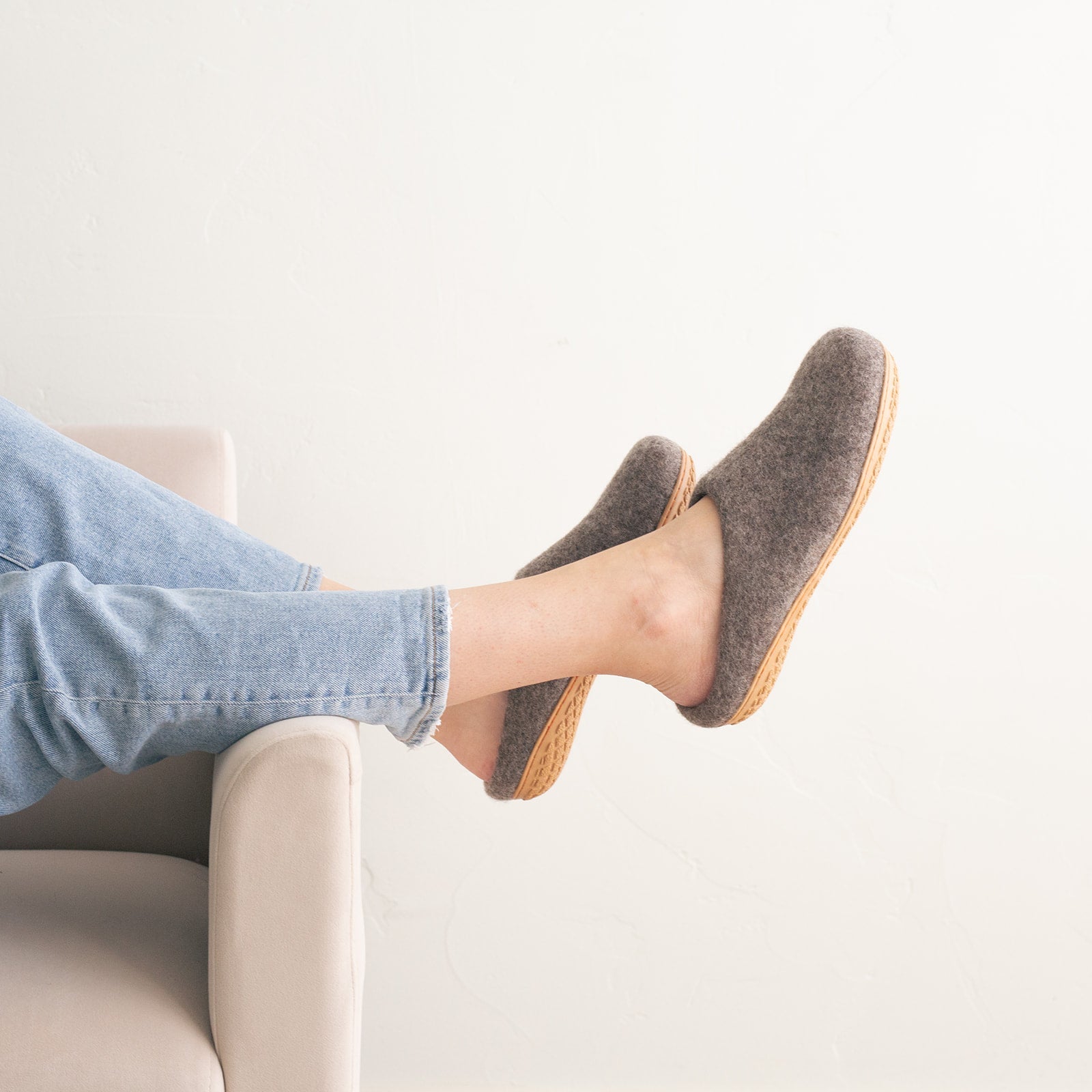 Earth Brown | Luxury Organic Merino Wool Slippers Fuzzy Cove | Heirloom Boulevard