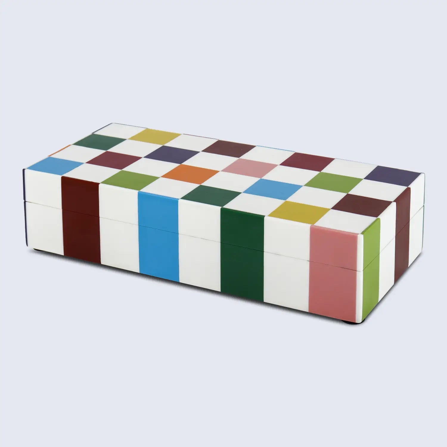 Decorative Storage Box Medley Jester Resin Inlay in 7 Sizes, Multicolor