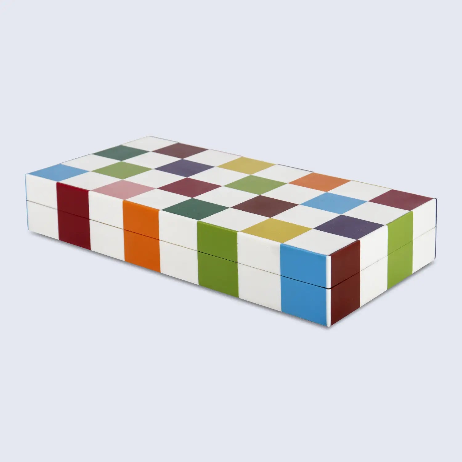 Decorative Storage Box Medley Jester Resin Inlay in 7 Sizes, Multicolor