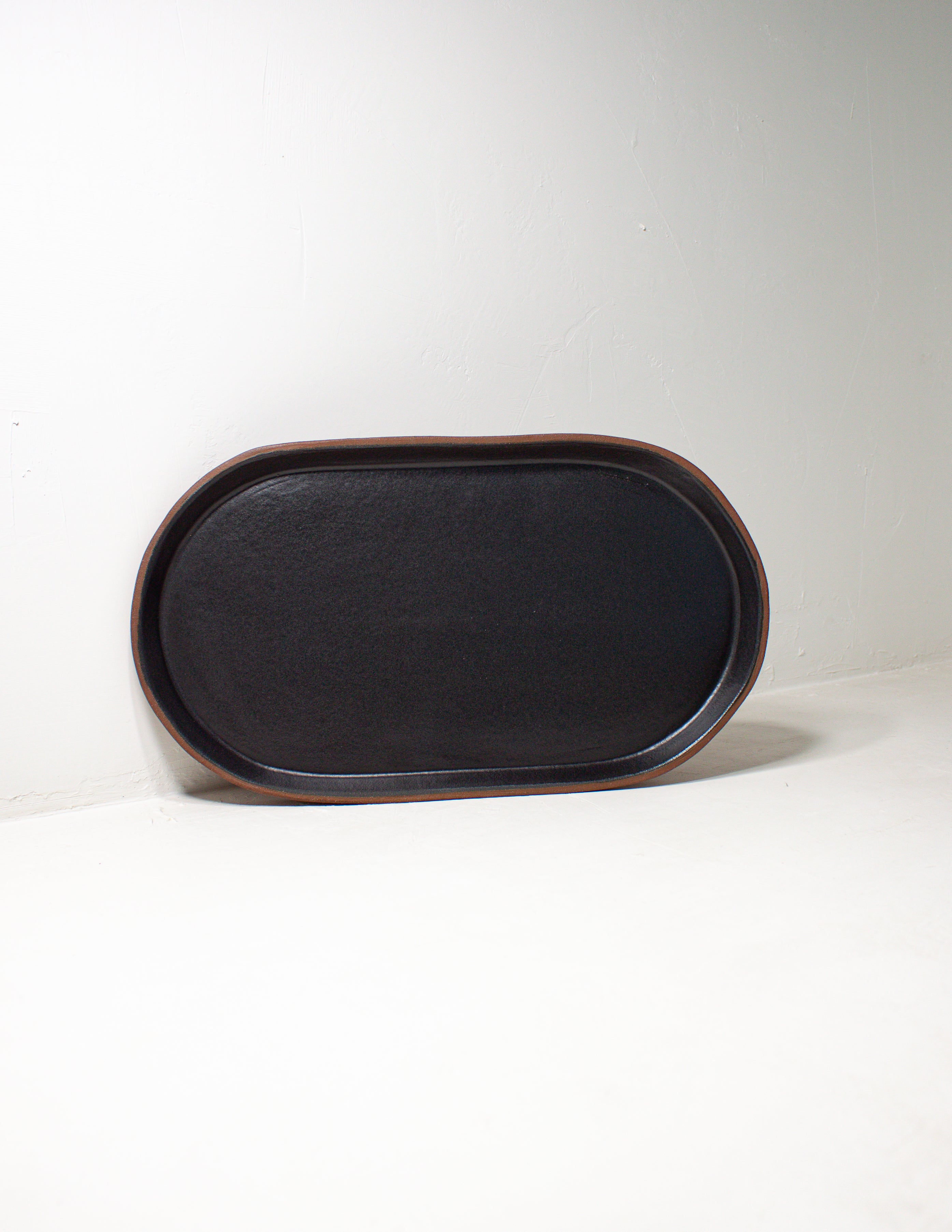 Black Oak Art Medium Oval Platter Black | Heirloom Boulevard