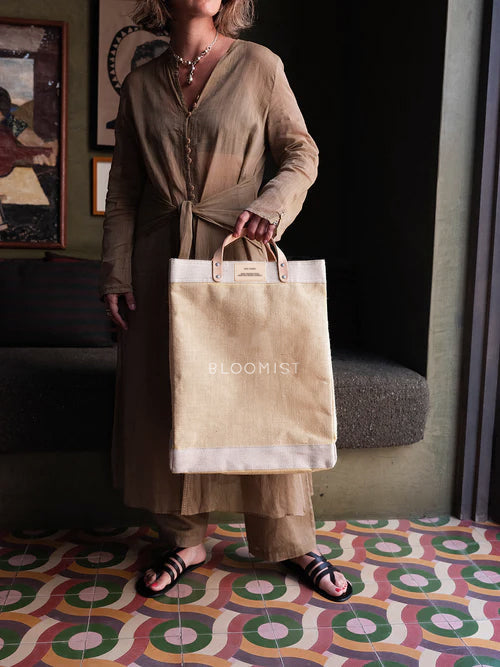 Large Natural Jute Market Tote | Heirloom Boulevard
