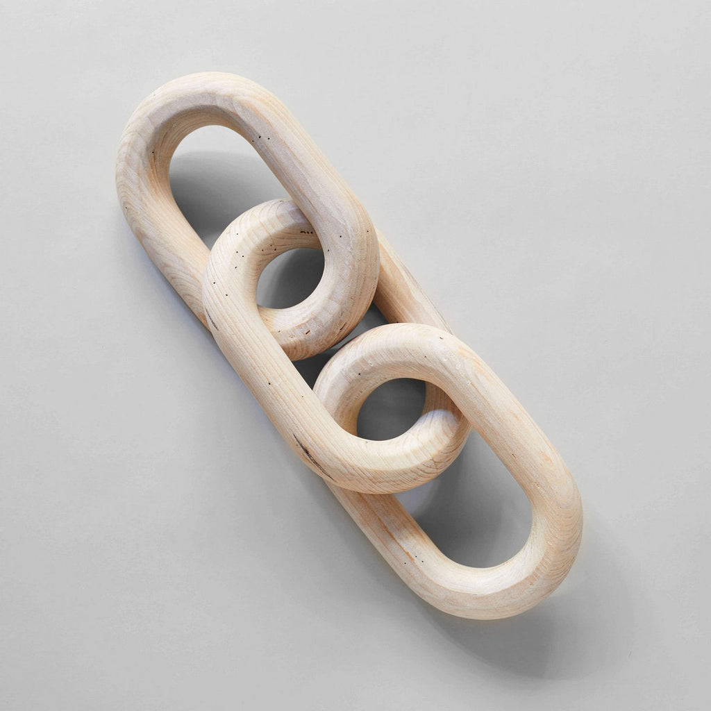 Pale Wood Chain, Large Link 3-link | Heirloom Boulevard