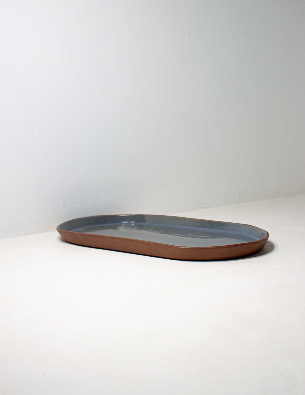 Black Oak Art Medium Oval Platter Blue | Heirloom Boulevard