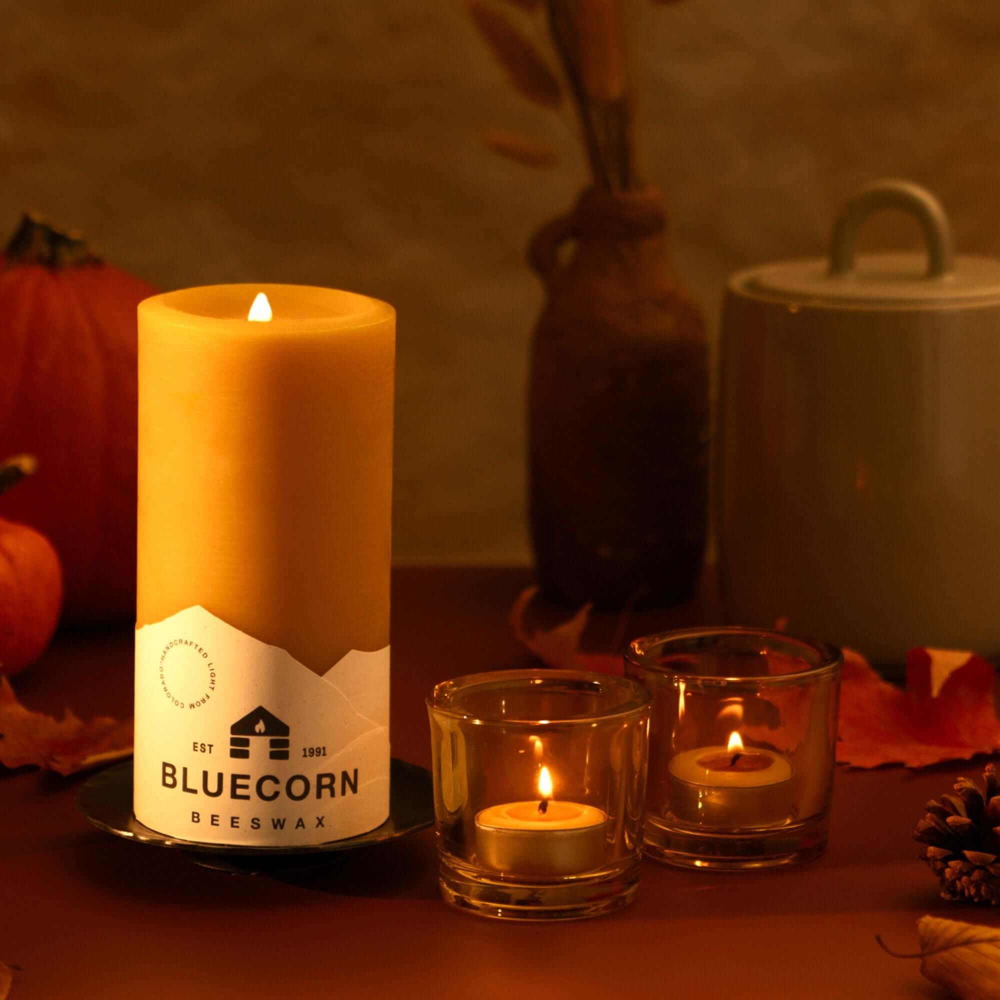 Bluecorn Candles Pure Beeswax Tea Light Candles | Heirloom Boulevard