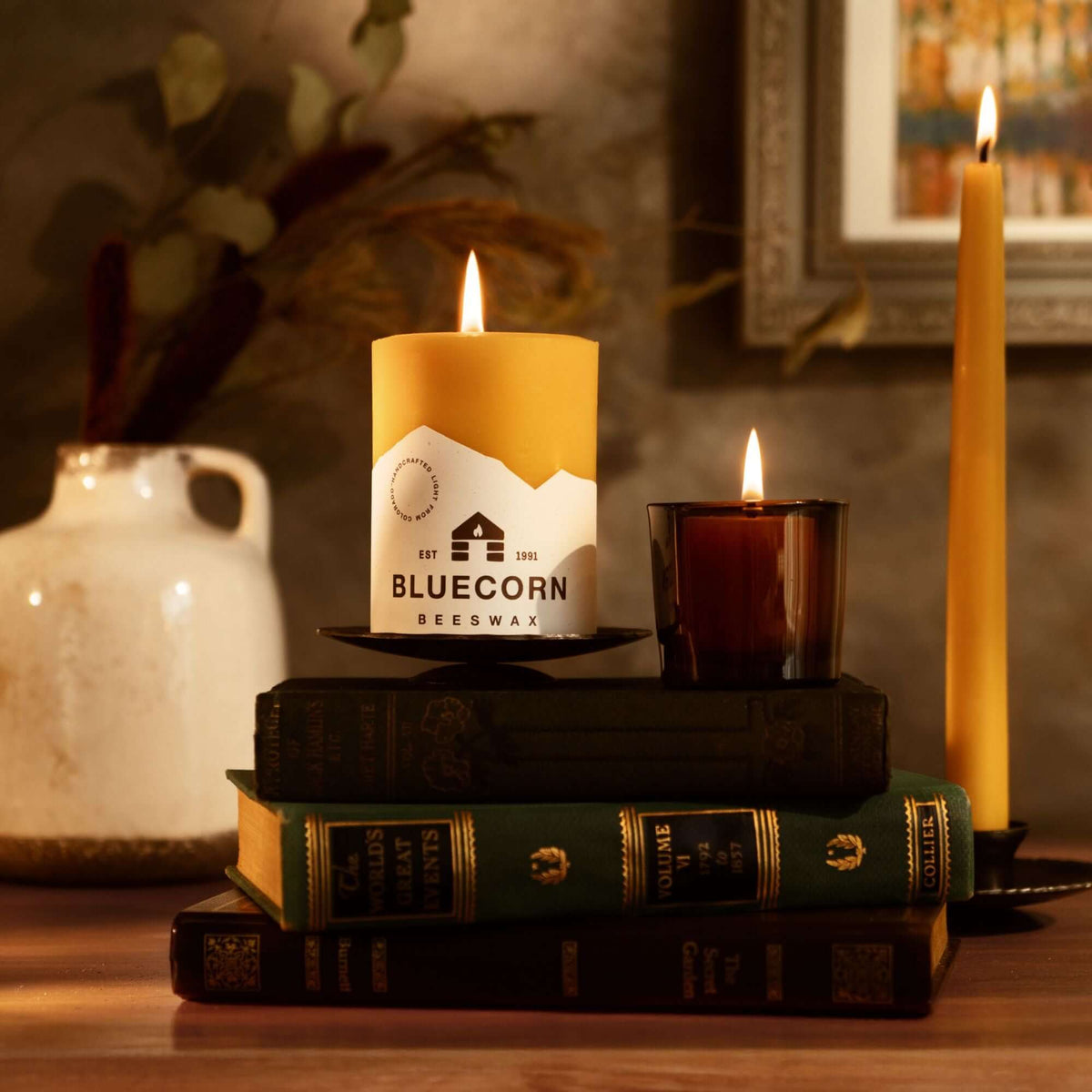 Hand-Dipped Beeswax Taper Candles - Bulk 4-Pair Bundle | Heirloom Boulevard