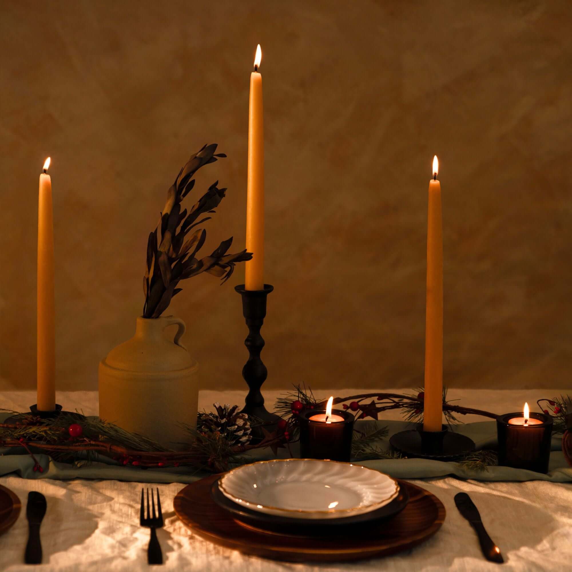 Hand-Dipped Beeswax Taper Candles - Bulk 4-Pair Bundle | Heirloom Boulevard