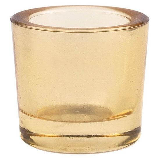 Heavy Glass Votive Candle Holders - 50% Recycled Glass Whiskey | Heirloom Boulevard