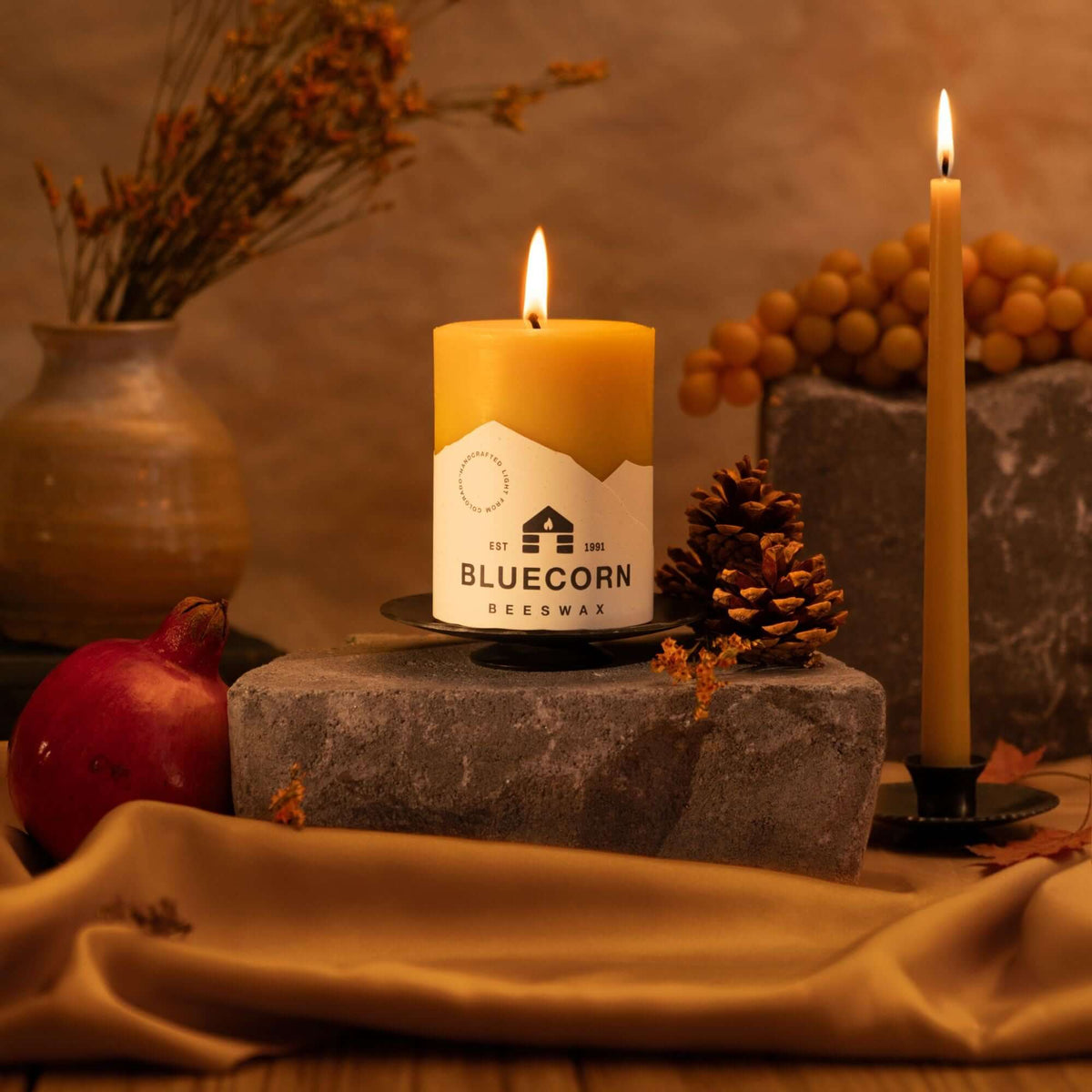 Hand-Dipped Beeswax Taper Candles - Bulk 4-Pair Bundle | Heirloom Boulevard