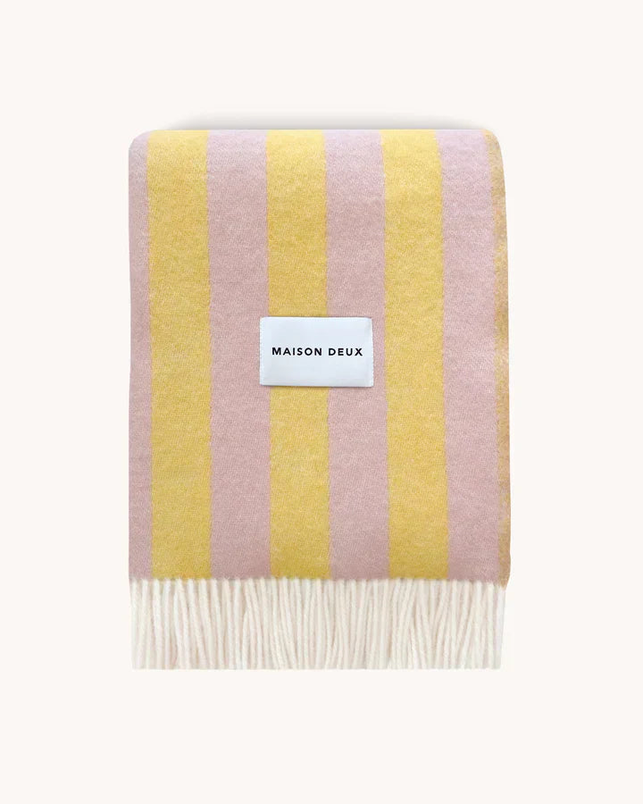 Blanket CANDY WRAP Pink / Yellow 4.25 x 6.5 ft