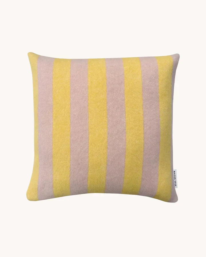 Maison Deux Cushion CANDY WRAP Pink / Yellow 1.65 x 1.65 ft VICILink | Heirloom Boulevard