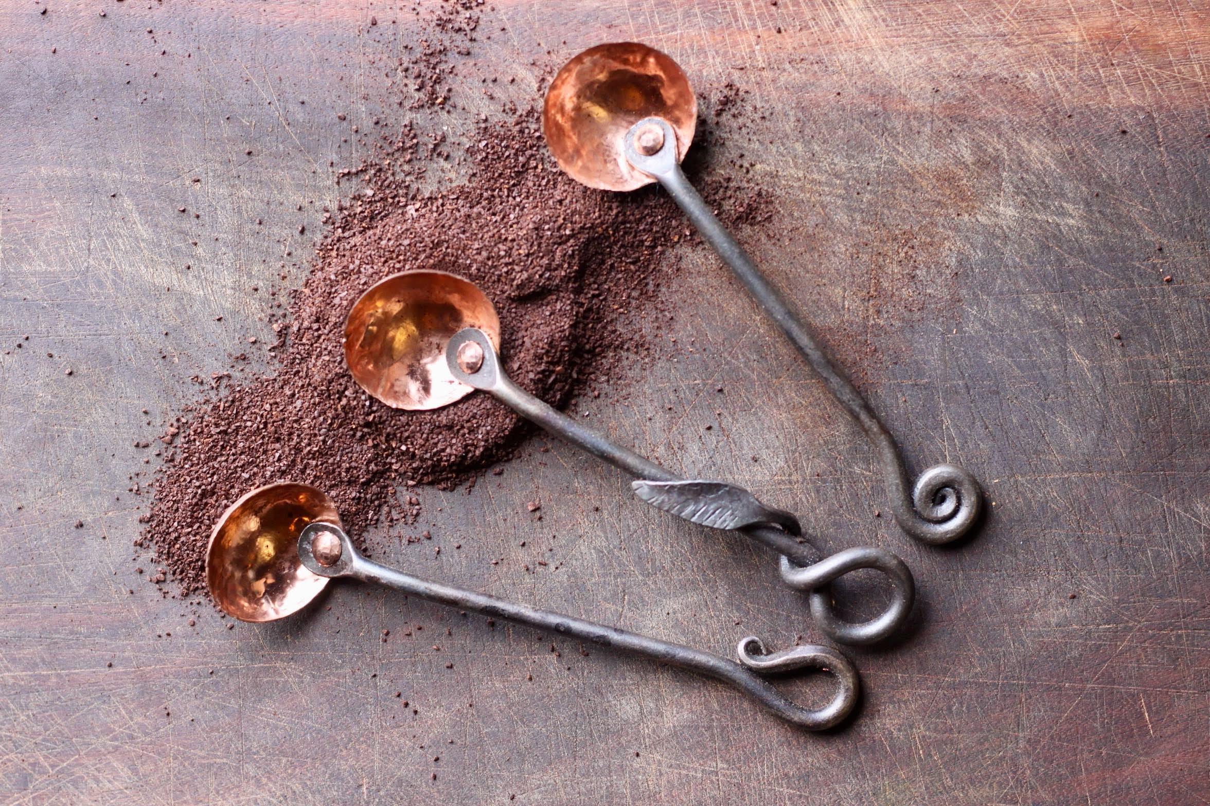 Wicks Forge Copper and Steel Coffee Scoop - 1 Tbsp | Heirloom Boulevard