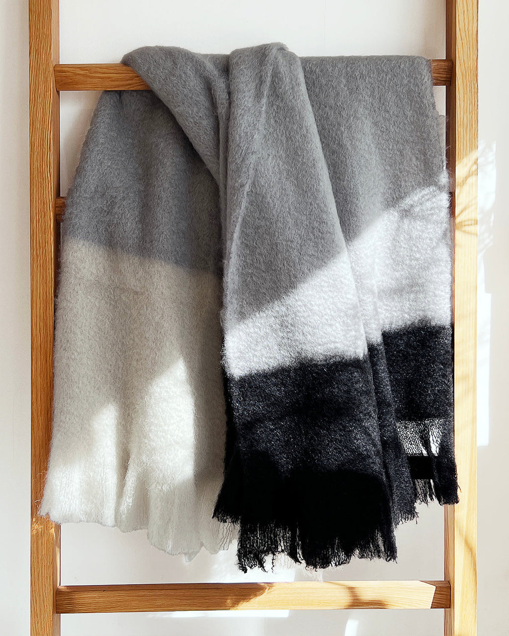 Mantas Ezcaray Winter Color Block Ezcaray Mohair Throw atacama home | Heirloom Boulevard