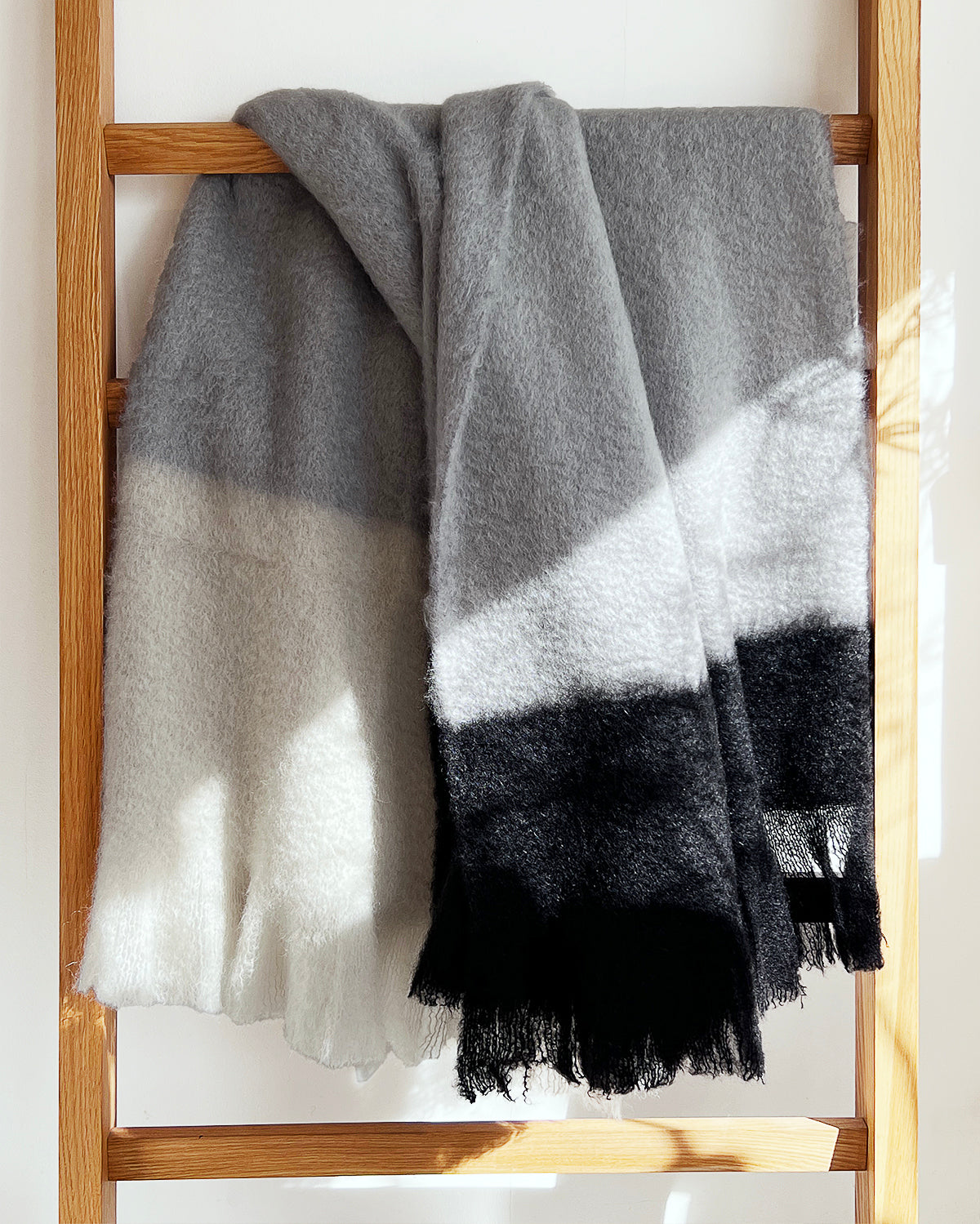 Mantas Ezcaray Winter Color Block Ezcaray Mohair Throw atacama home | Heirloom Boulevard