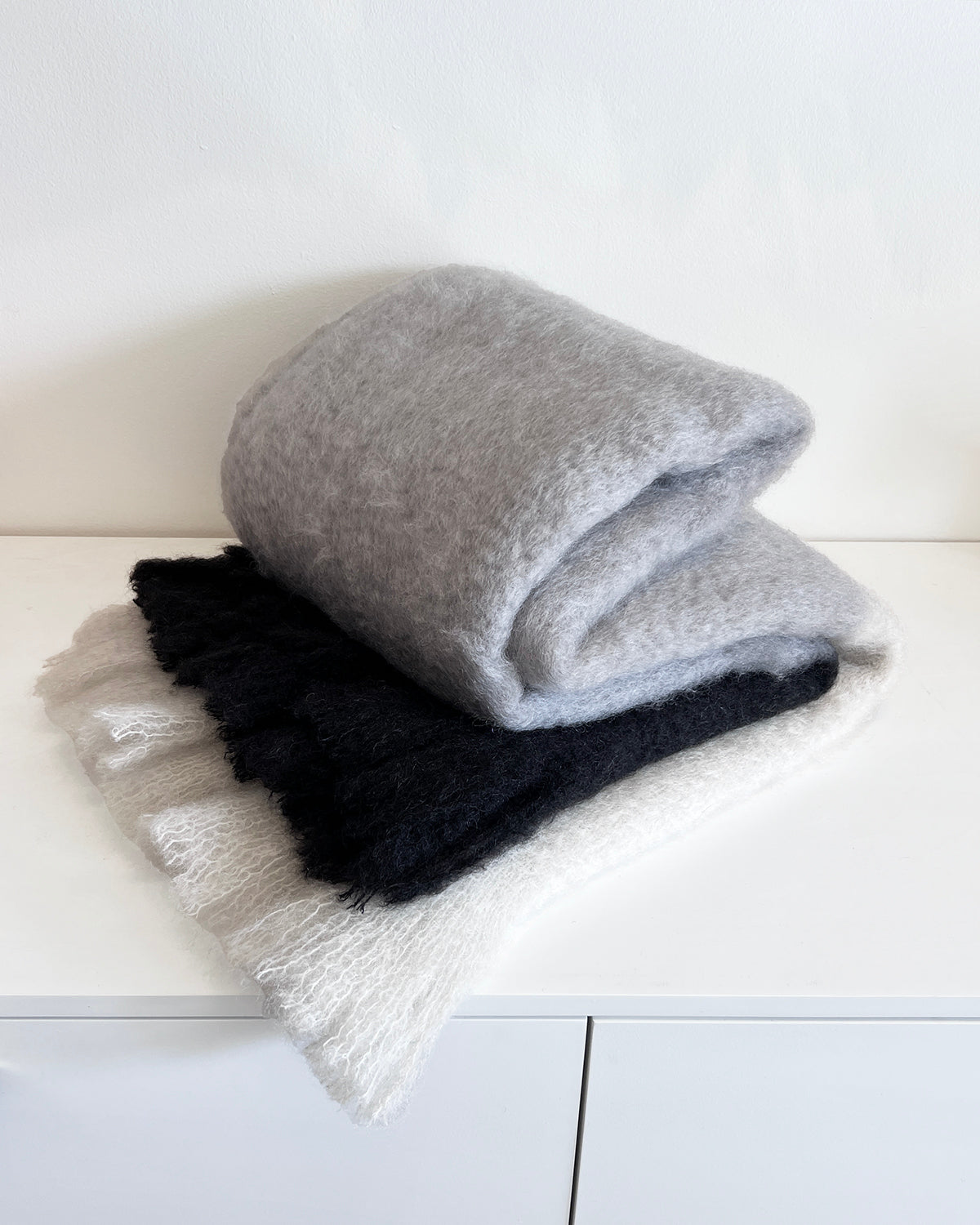 Mantas Ezcaray Winter Color Block Ezcaray Mohair Throw atacama home | Heirloom Boulevard