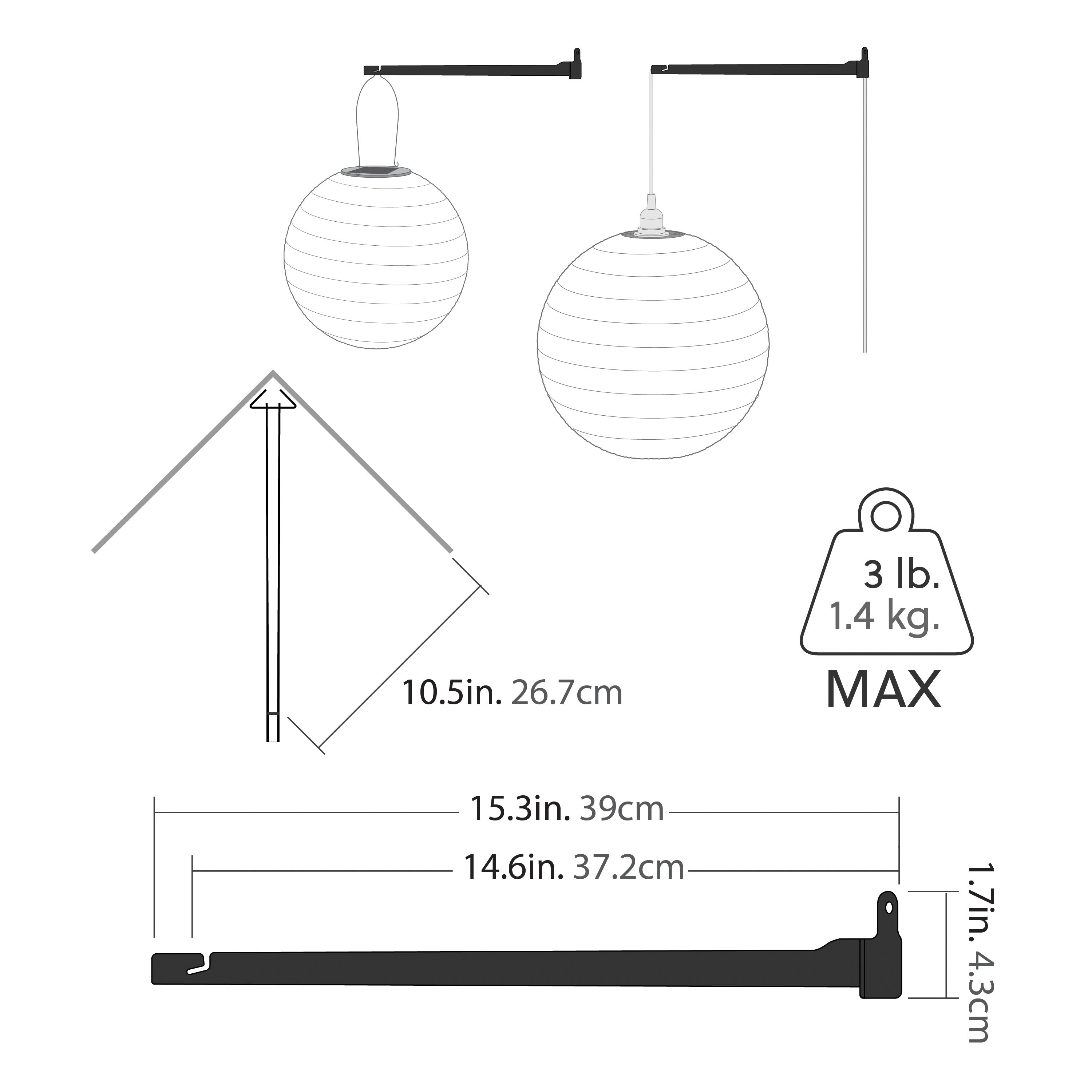 Allsop Lantern Corner Hanger – Adjustable Bracket for Pendant Lamps &amp; Corner Hung Decor | Heirloom Boulevard