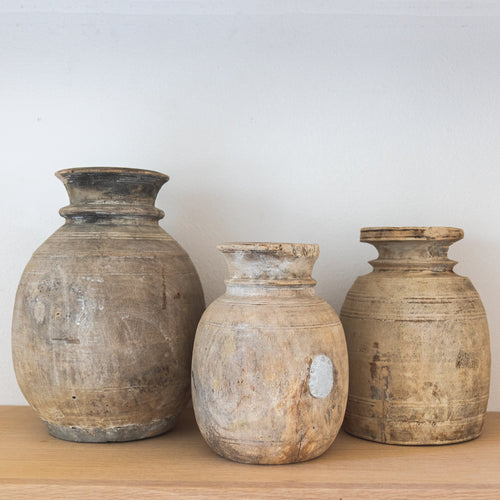 Antique Wooden Vase | Heirloom Boulevard