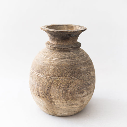 Antique Wooden Vase | Heirloom Boulevard