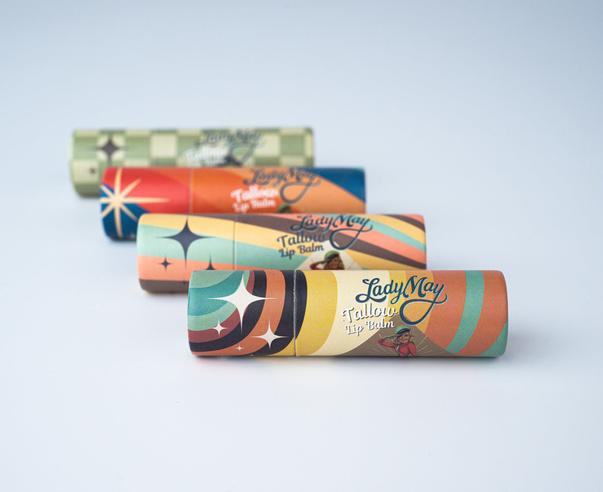 Tallow Lip Balm Multipack - Citrus, Vanilla, Mint, Pina Colada Lady May Tallow | Heirloom Boulevard
