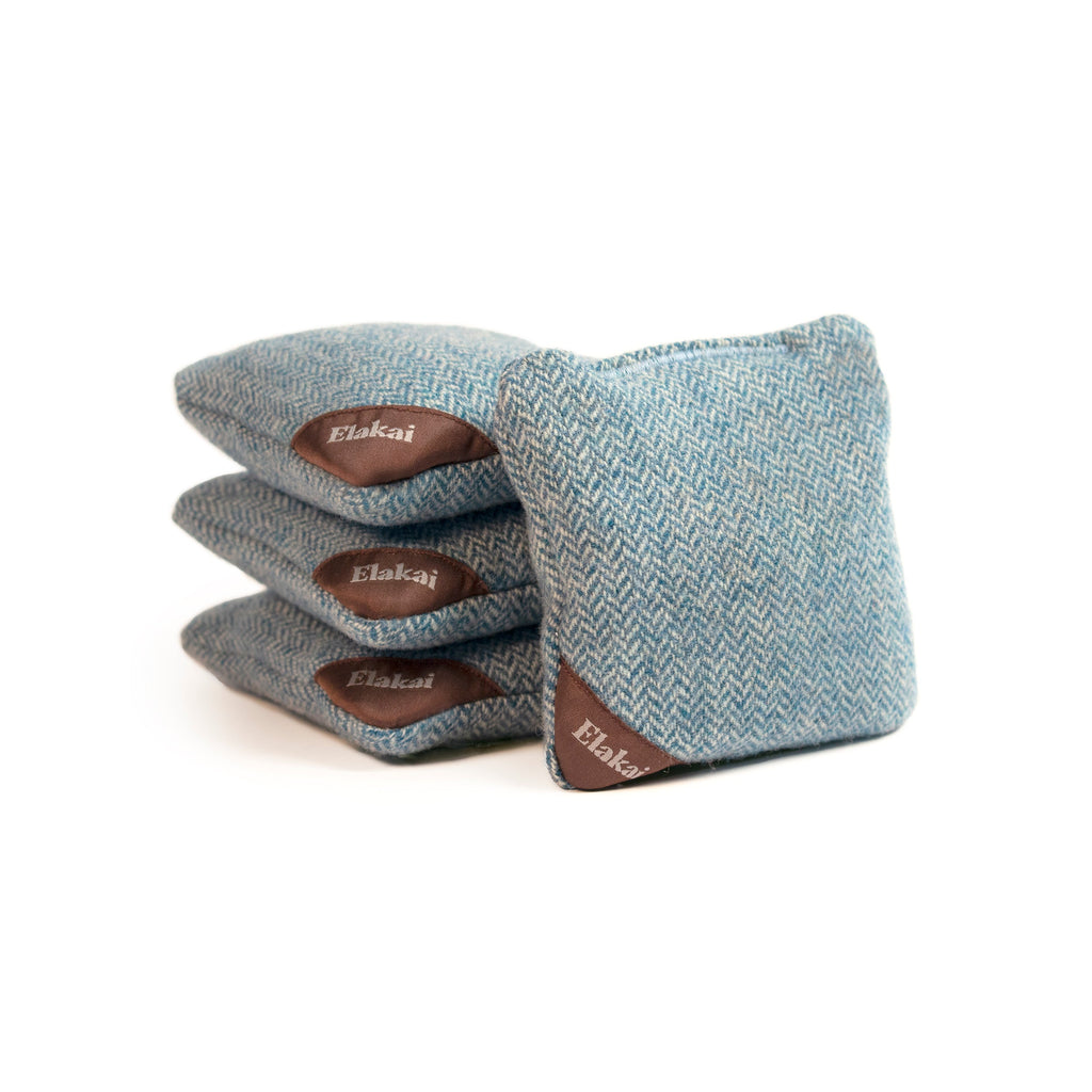 Elakai 1ft x 2ft Blue Mountain Epoxy Resin Wood Compact Travel Cornhole Board Set | Heirloom Boulevard