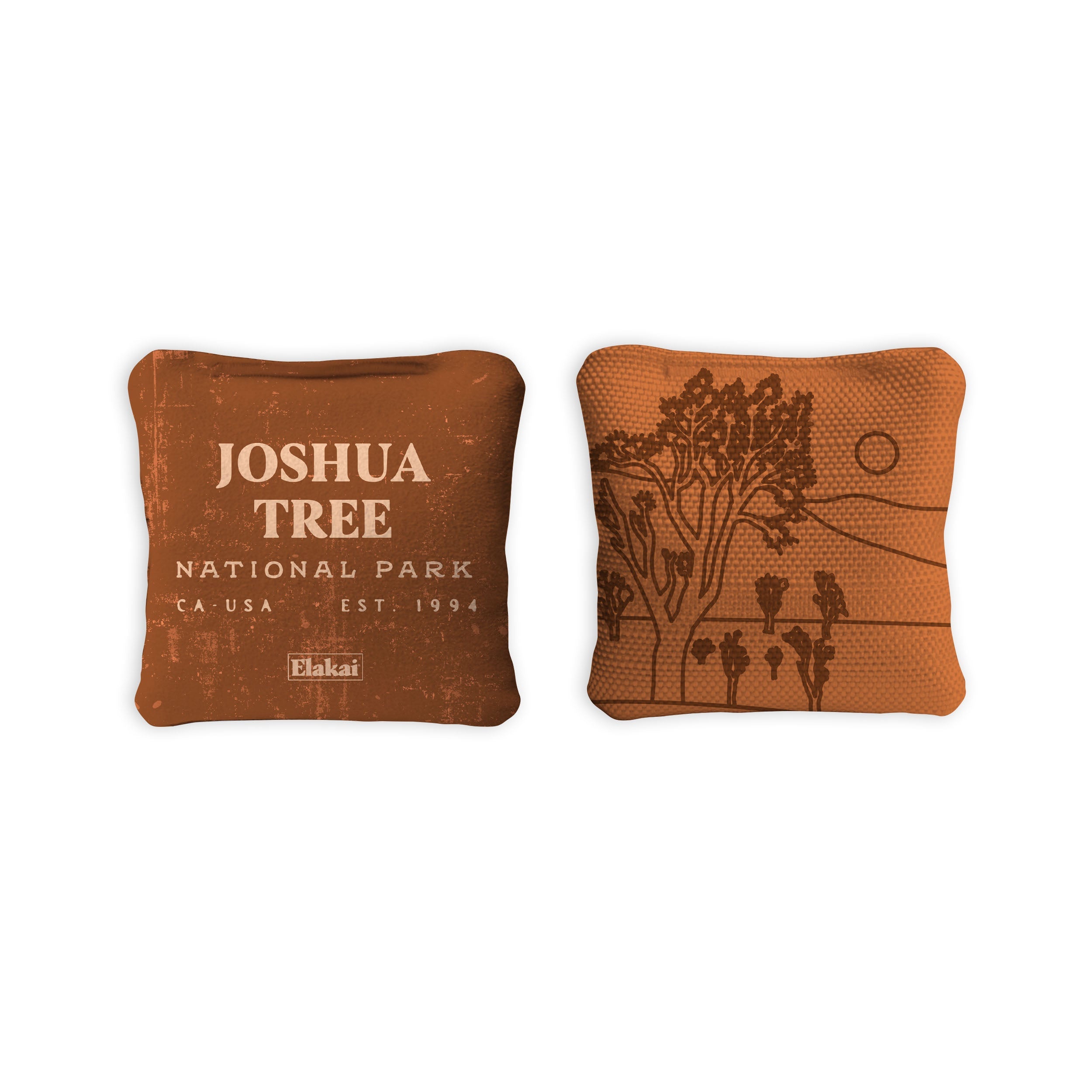 Elakai 1ft x 2ft Joshua Tree National Park Mahogany Pathfinder Cornhole Board Set | Heirloom Boulevard