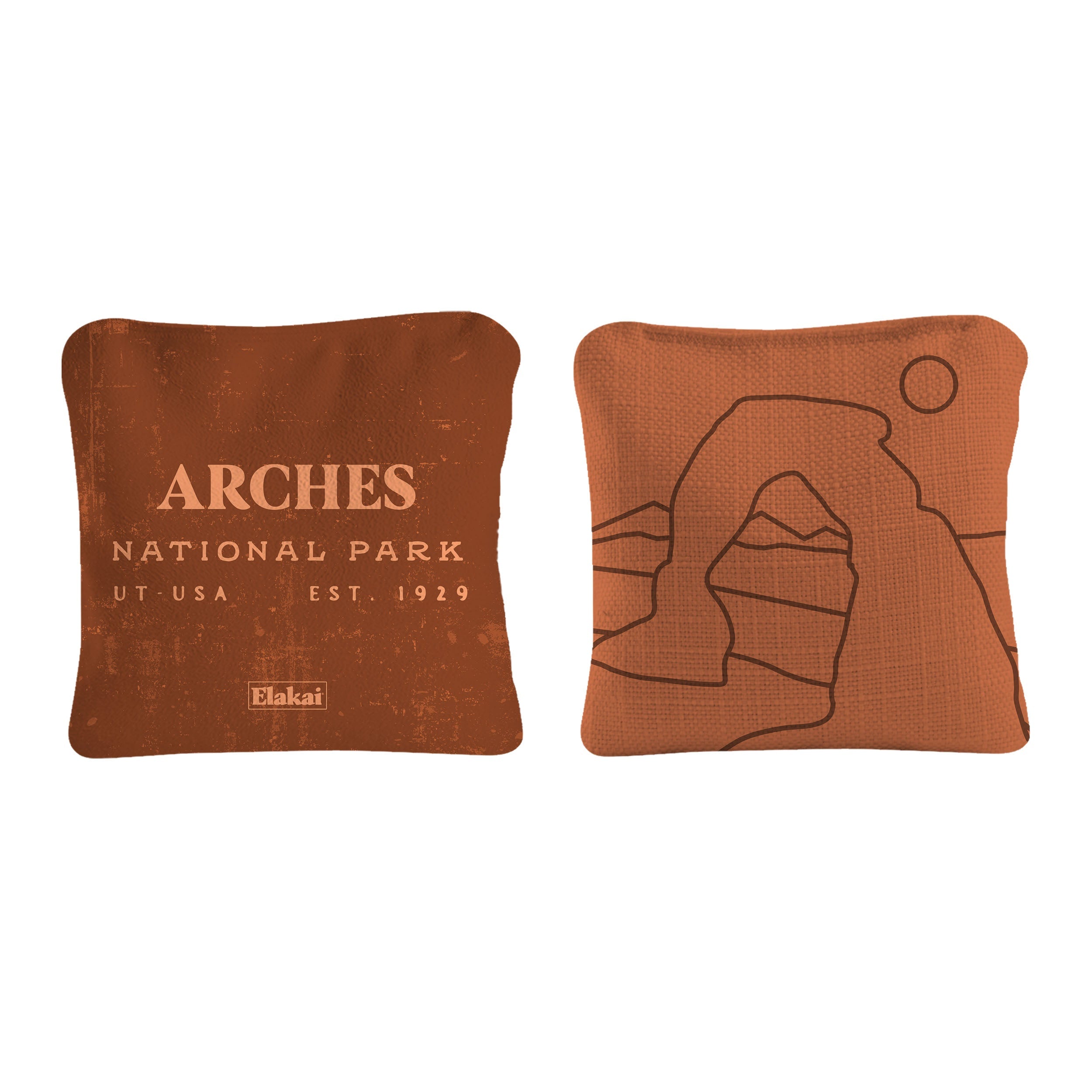 Elakai Arches National Park Durasuede + Turbo Polyglide Pilot Versacraft Cornhole Bags | Heirloom Boulevard