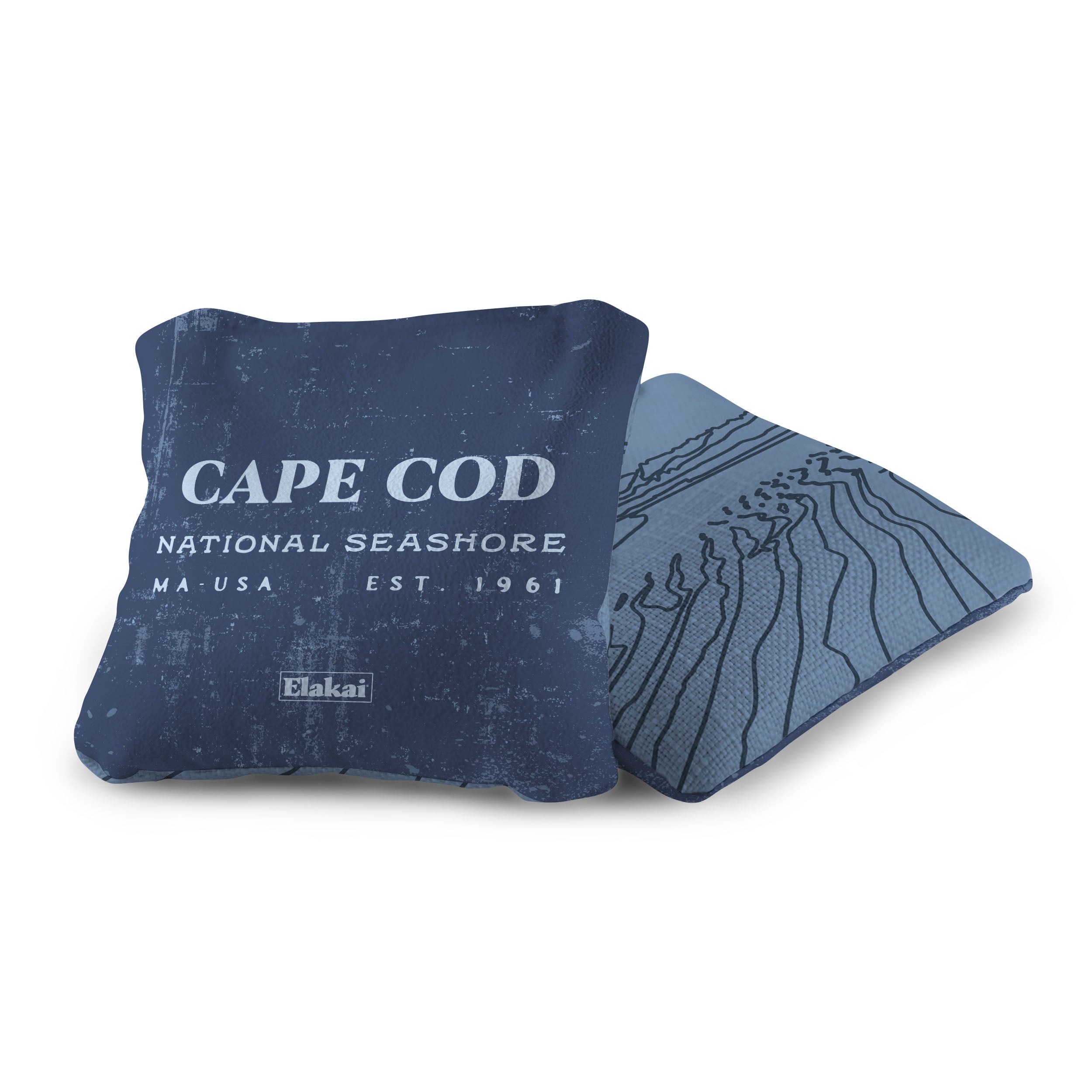 Elakai Cape Cod National Seashore Durasuede + Turbo Polyglide Pilot Versacraft Cornhole Bags | Heirloom Boulevard