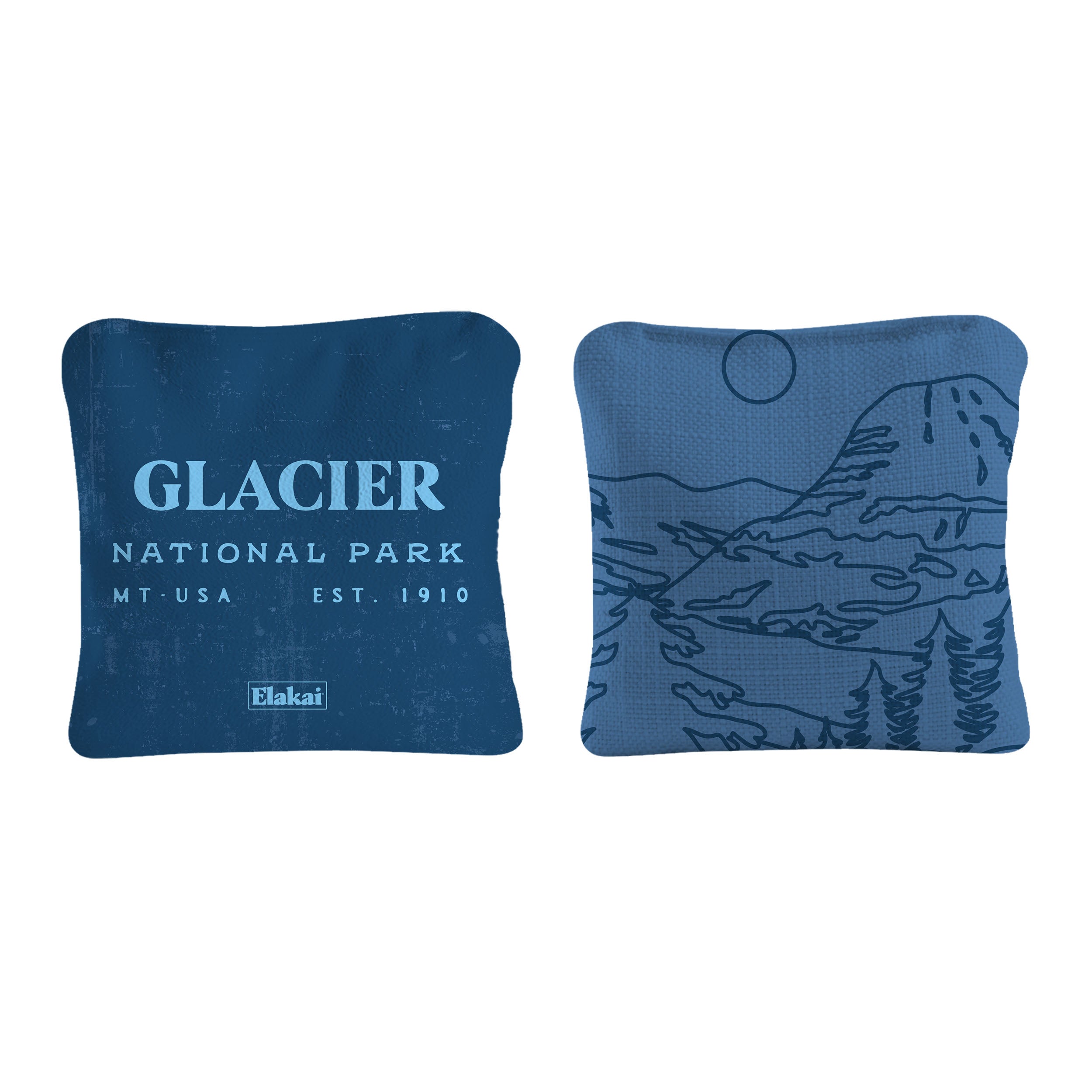 Elakai 1ft x 2ft Glacier National Park Mahogany Pathfinder Cornhole Board Set | Heirloom Boulevard