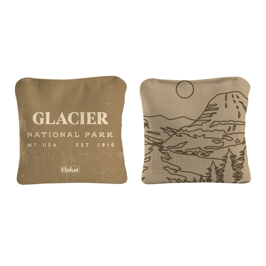 Elakai 1ft x 2ft Glacier National Park Mahogany Pathfinder Cornhole Board Set | Heirloom Boulevard