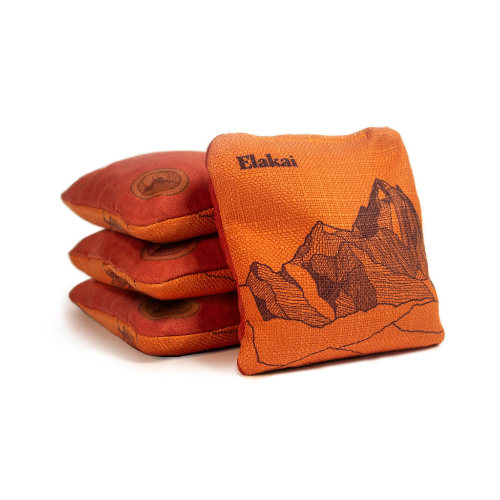 Elakai Mount Elakai Durasuede + Turbo Polyglide Pilot Versacraft Cornhole Bags Sunset Orange | Heirloom Boulevard