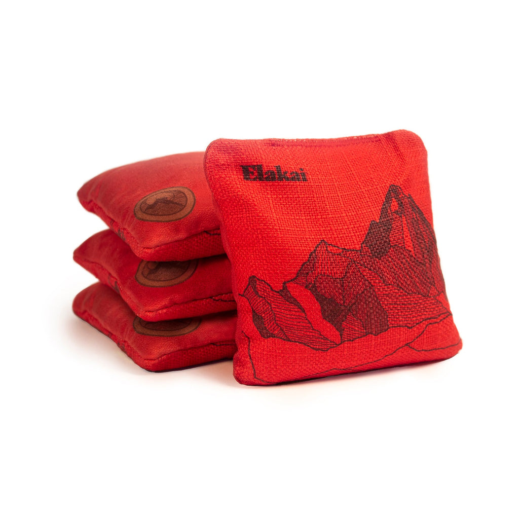 Elakai Mount Elakai Durasuede + Turbo Polyglide Pilot Versacraft Cornhole Bags Lava Red | Heirloom Boulevard