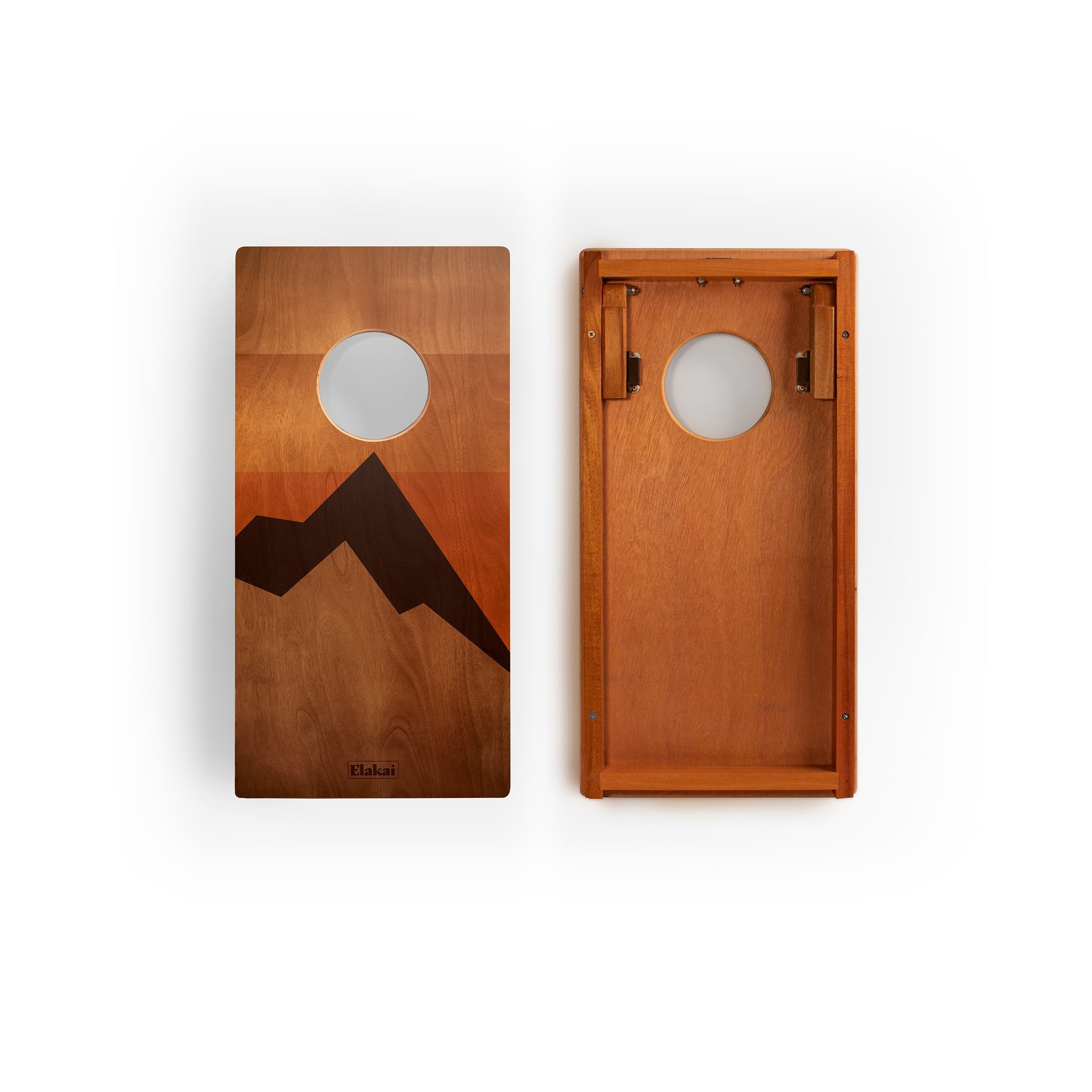 Elakai 1ft x 2ft Retro Elakai Mahogany Pathfinder Cornhole Board Set | Heirloom Boulevard