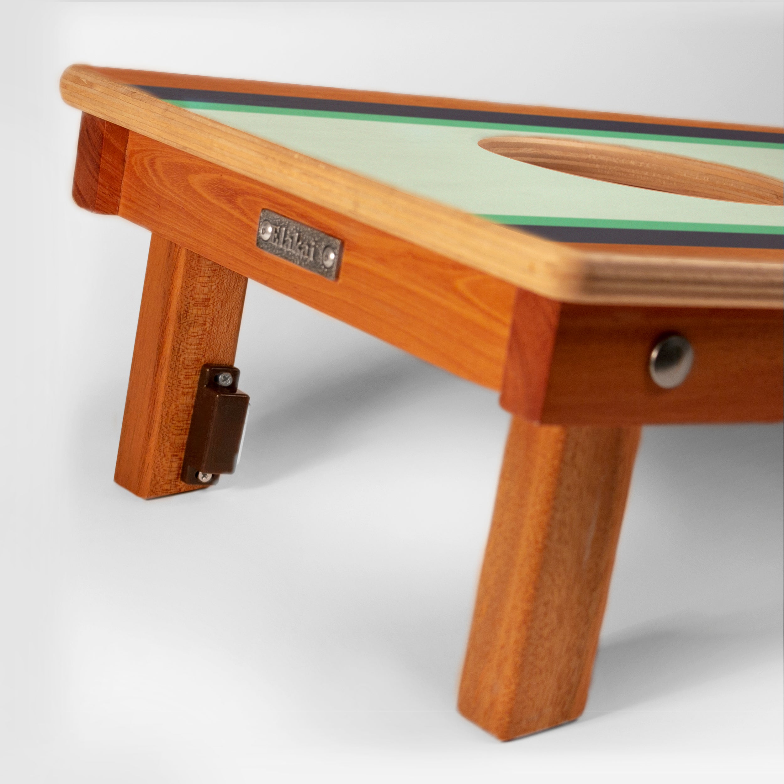 Elakai 1ft x 2ft Gidget Surf Mahogany Pathfinder Cornhole Board Set | Heirloom Boulevard