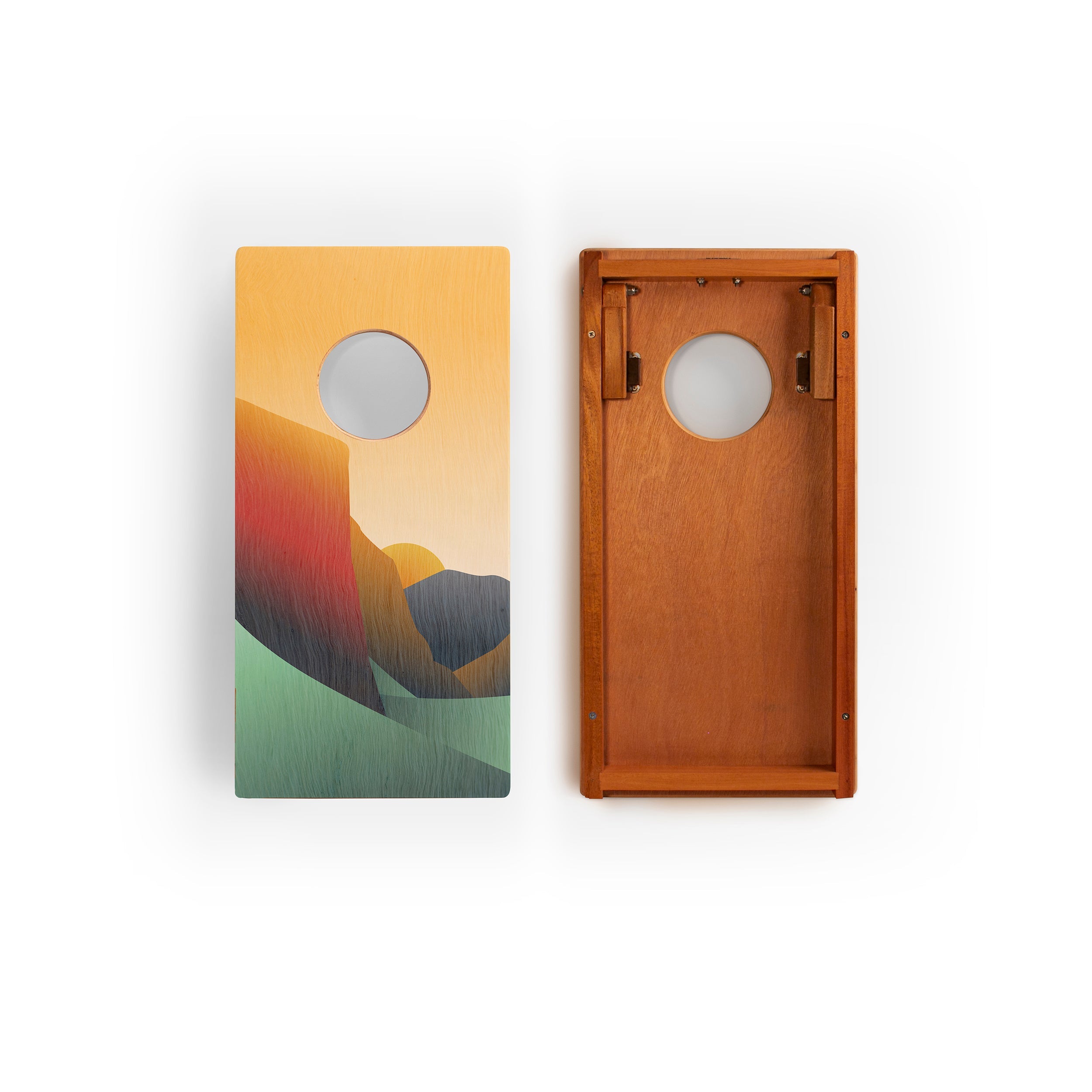 Elakai 1ft x 2ft Yosemite National Park Mahogany Pathfinder Cornhole Board Set | Heirloom Boulevard