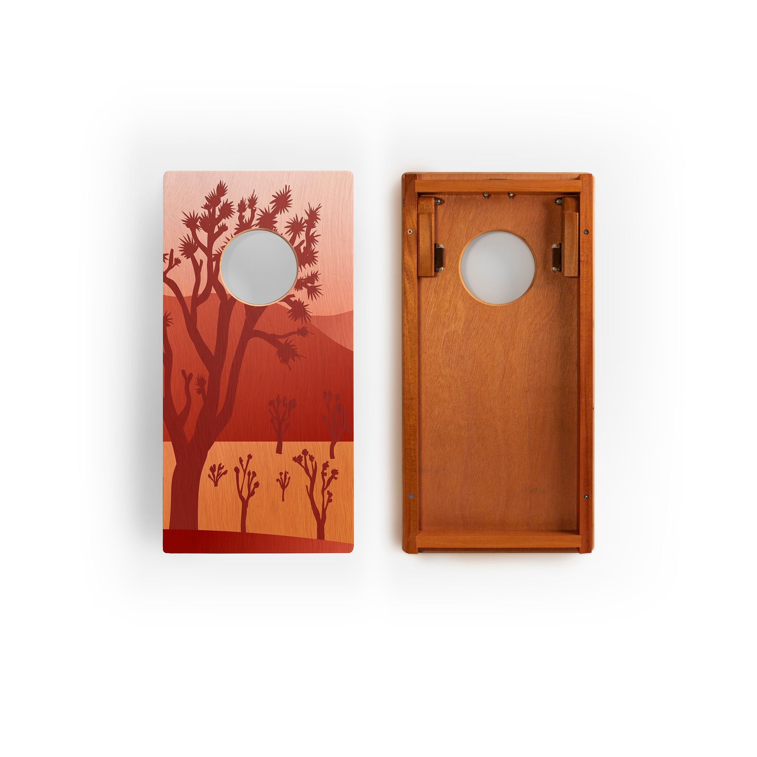 Elakai 1ft x 2ft Joshua Tree National Park Mahogany Pathfinder Cornhole Board Set | Heirloom Boulevard