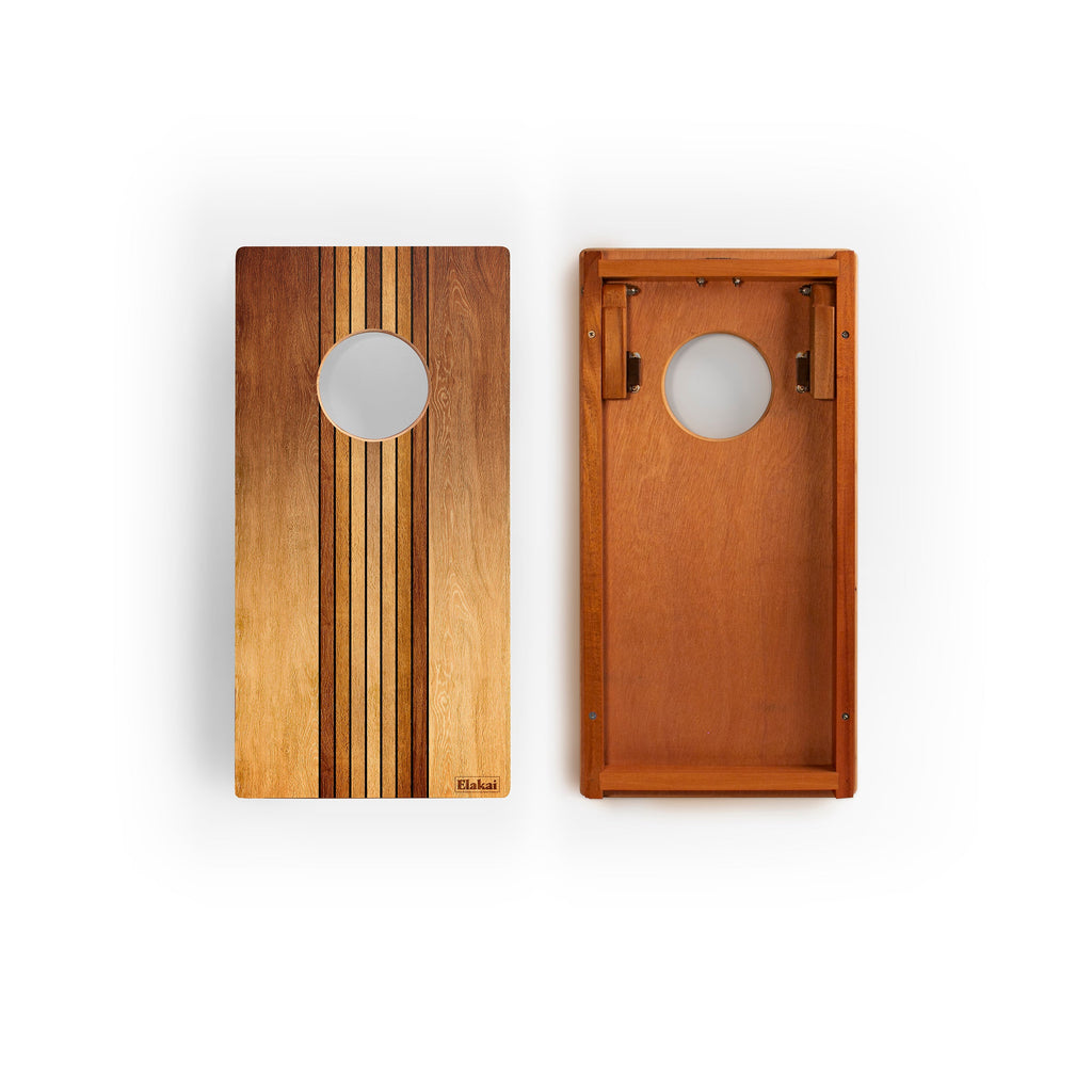 Elakai 1ft x 2ft Retro Woody Mahogany Pathfinder Cornhole Board Set | Heirloom Boulevard