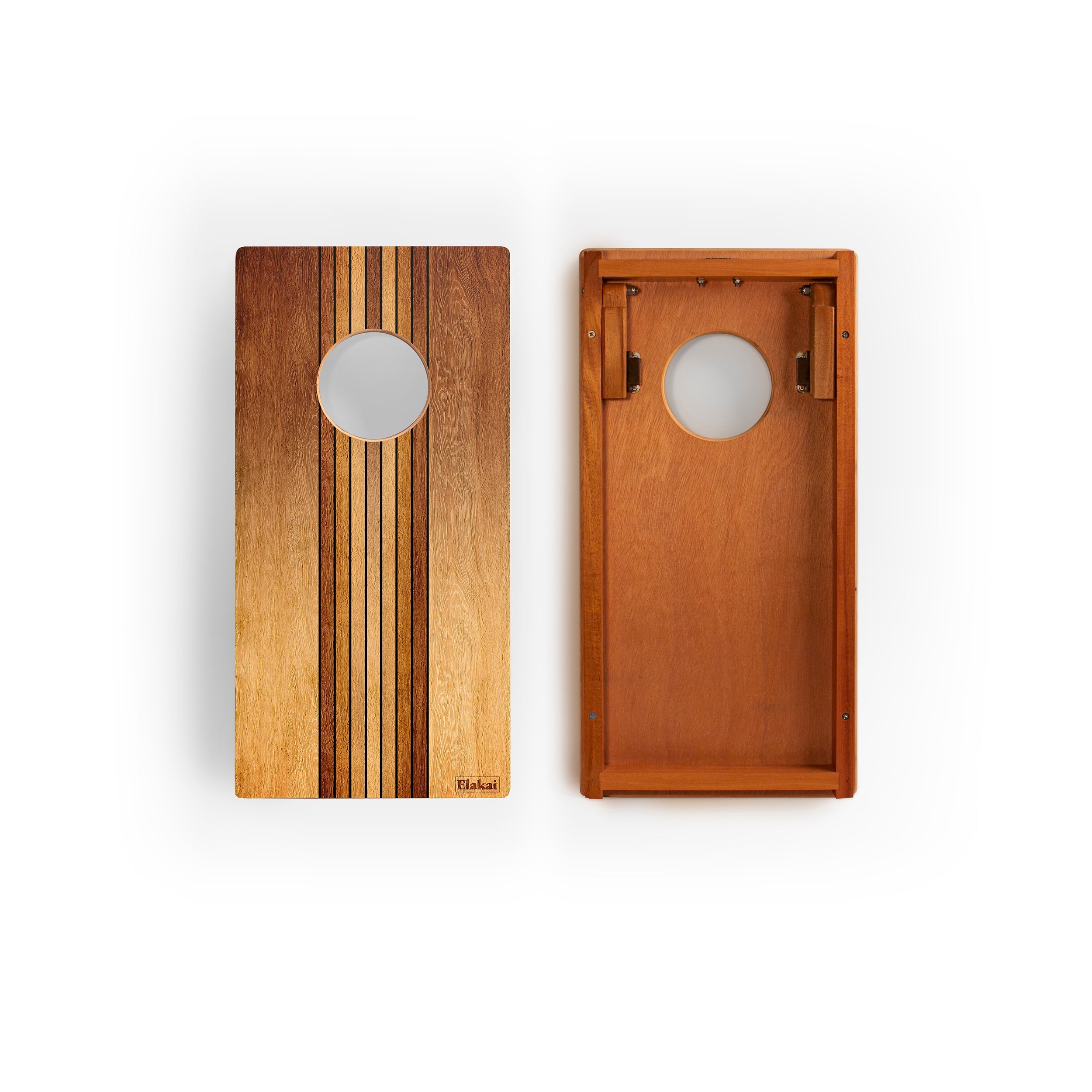 Elakai 1ft x 2ft Retro Woody Mahogany Pathfinder Cornhole Board Set | Heirloom Boulevard