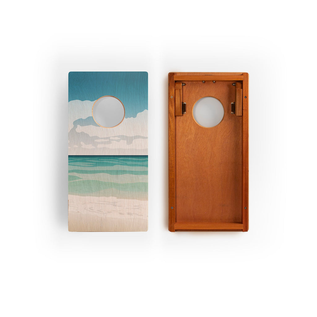 Elakai 1ft x 2ft Gulf Islands National Park Mahogany Pathfinder Cornhole Board Set | Heirloom Boulevard