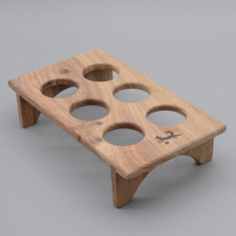 Hand-Carved Wooden Fridge Egg Tray 6 Eggs | Heirloom Boulevard