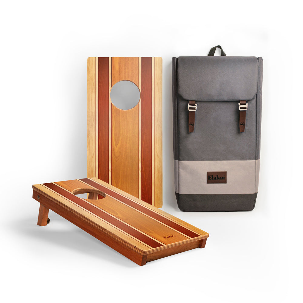 Elakai Classic Woody Mahogany Pathfinder Cornhole Boards Travel | Heirloom Boulevard