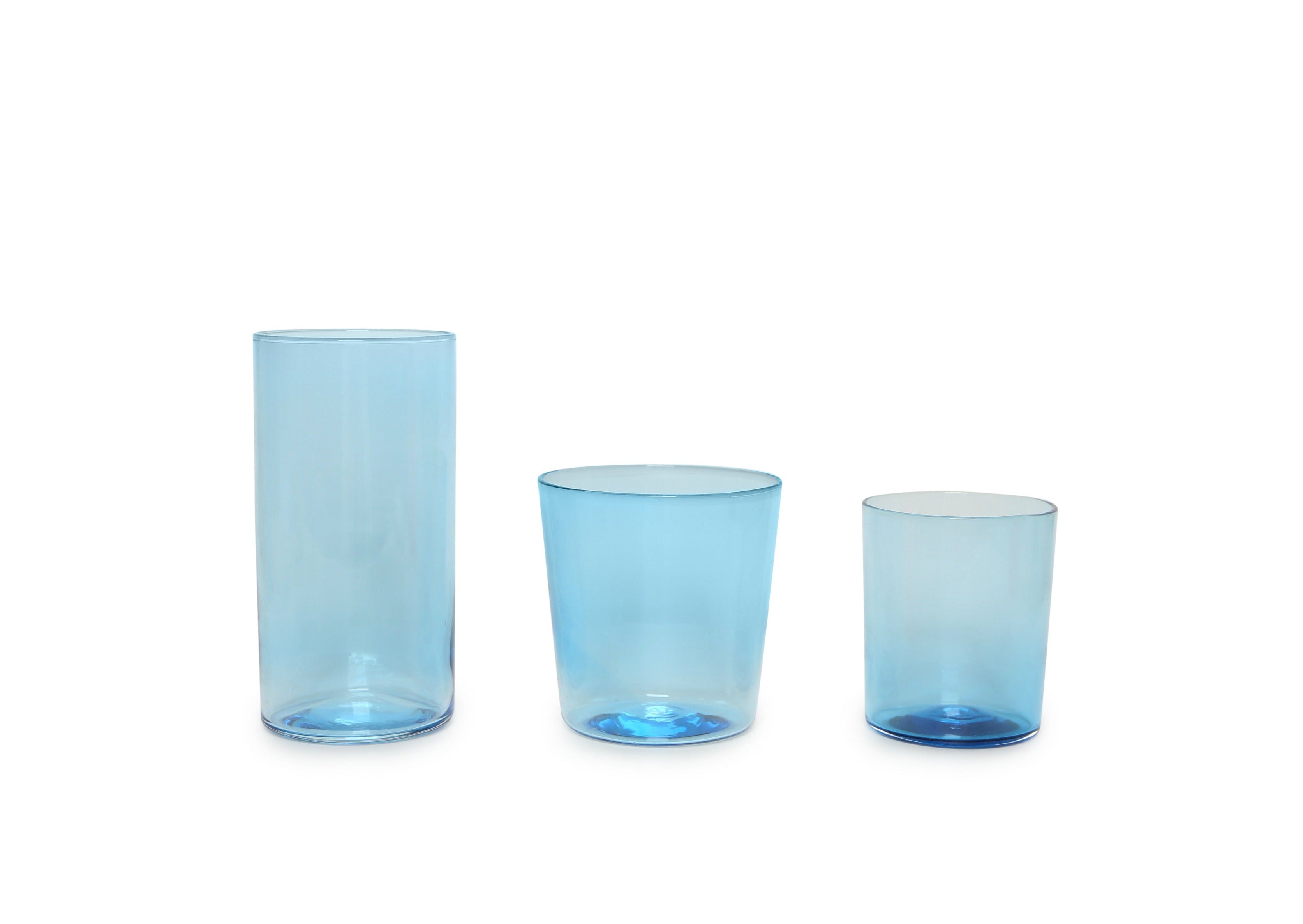 French Presse Linens Handblown Tumbler-Aqua | Heirloom Boulevard