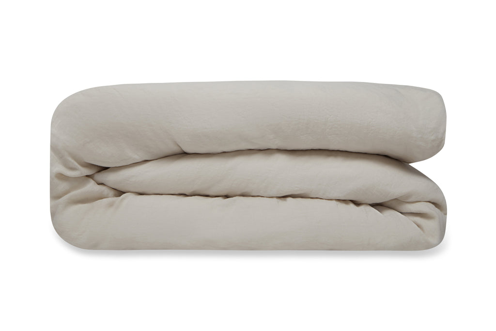 French Presse Linens Washed Linen Duvet Cover Natural | Heirloom Boulevard