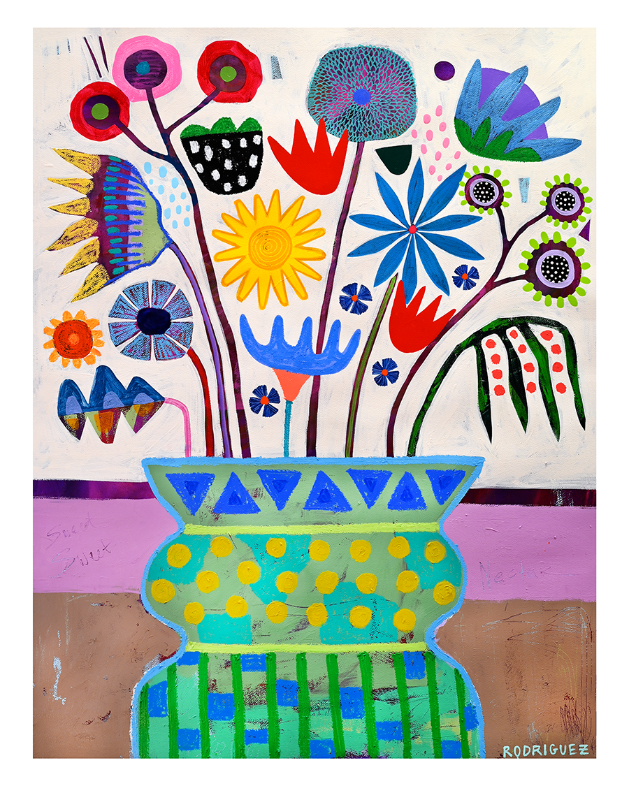 FLOWER VASE STUDY 1 PRINT Marianne Angeli Rodriguez Gallery | Heirloom Boulevard