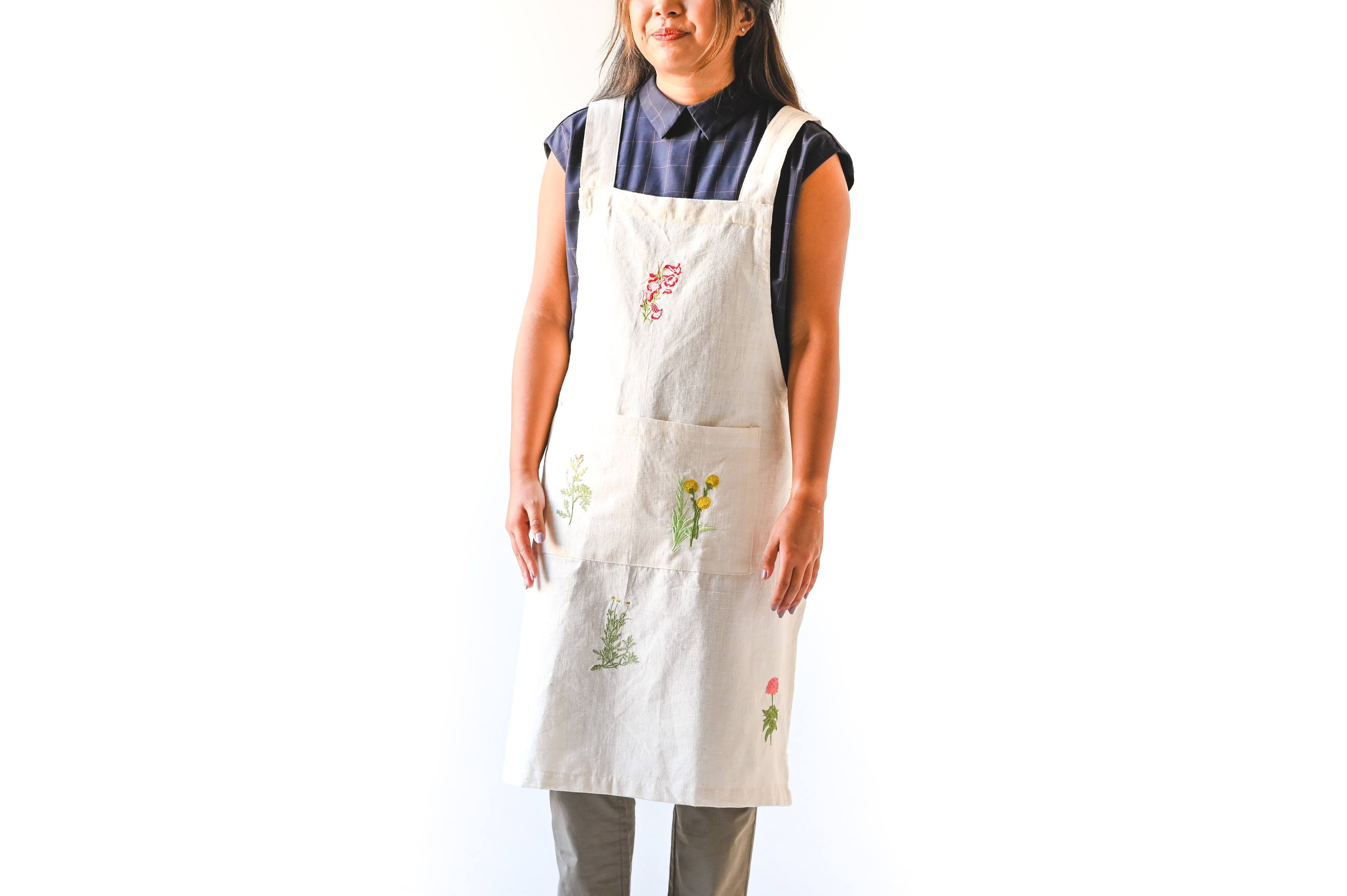 Galley & Fen Botanical Embroidered Apron | Heirloom Boulevard