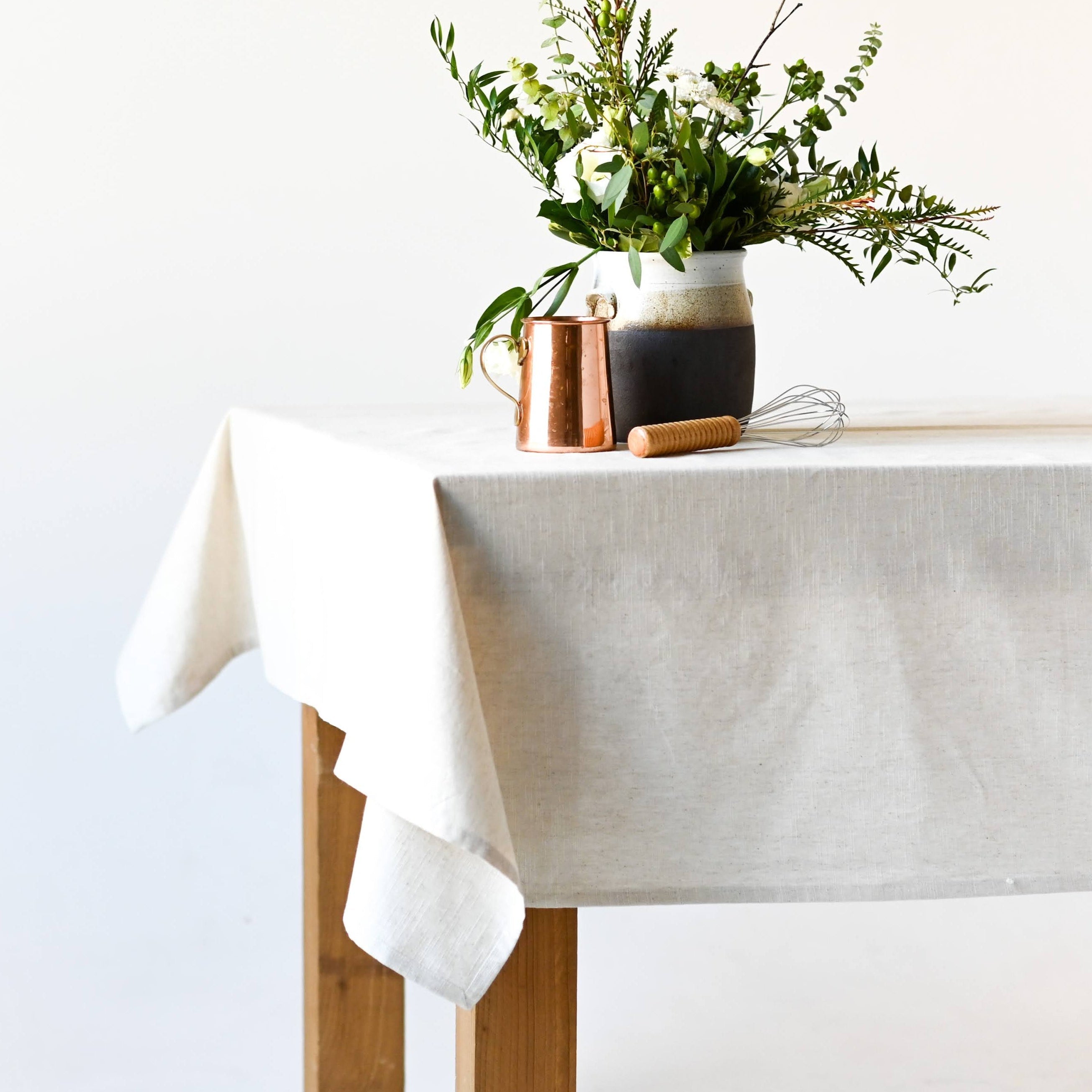 Galley & Fen Neutral Linen Tablecloth | Heirloom Boulevard