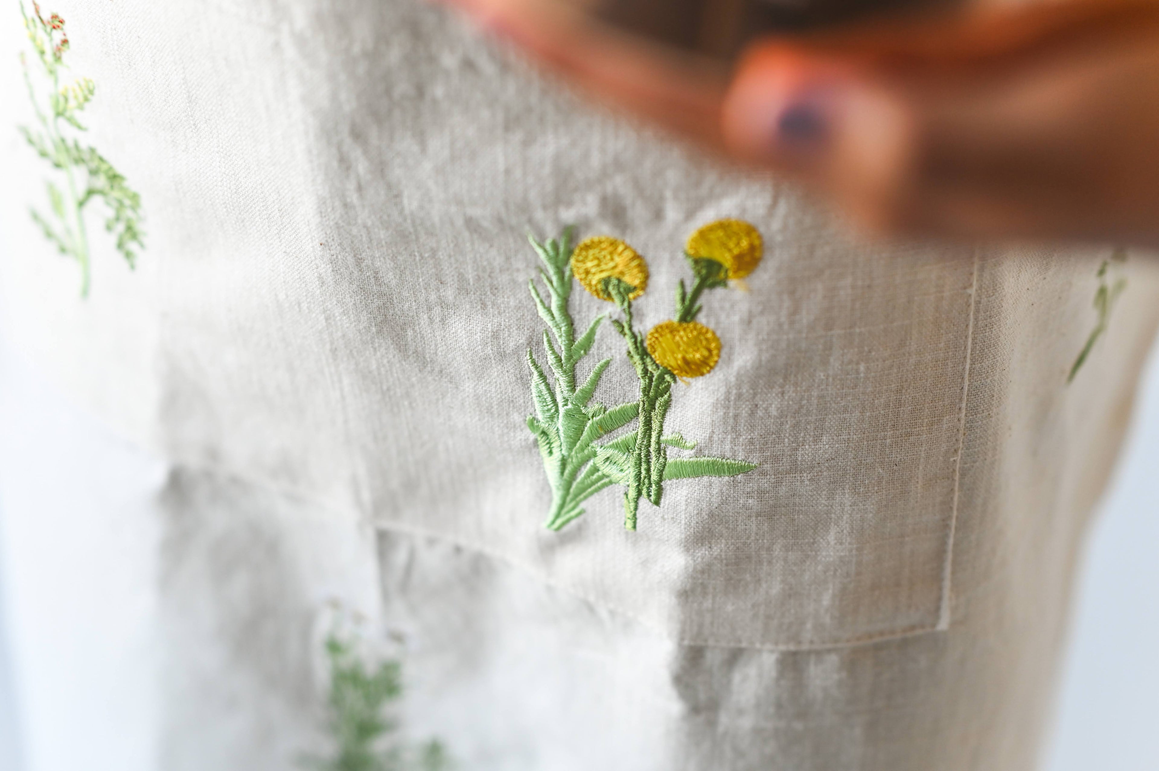 Galley & Fen Botanical Embroidered Apron | Heirloom Boulevard
