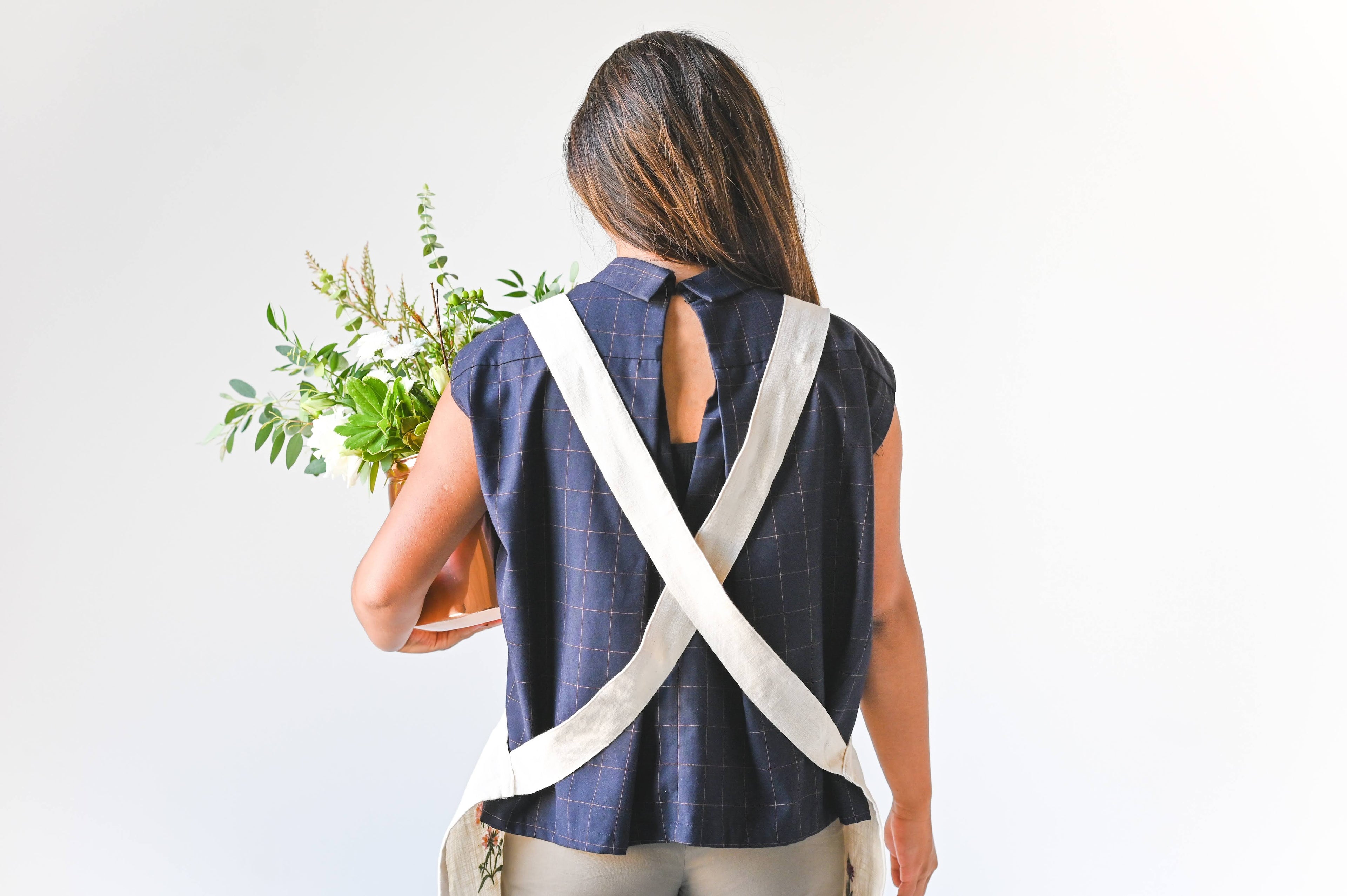 Galley & Fen Botanical Embroidered Apron | Heirloom Boulevard