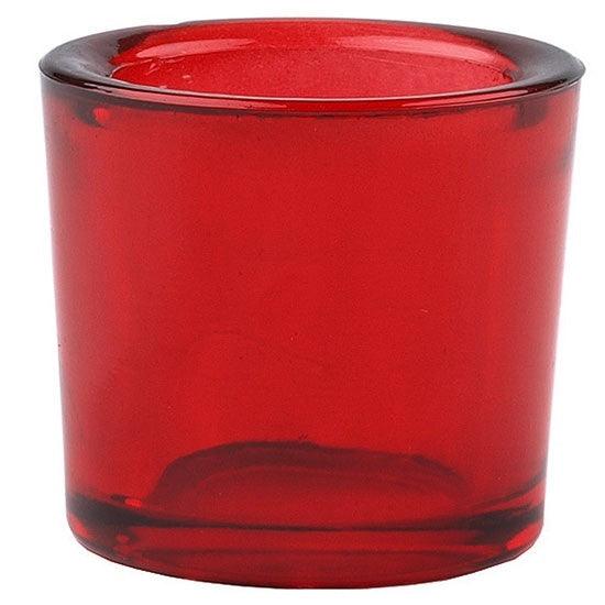 Heavy Glass Votive Candle Holders - 50% Recycled Glass Red | Heirloom Boulevard