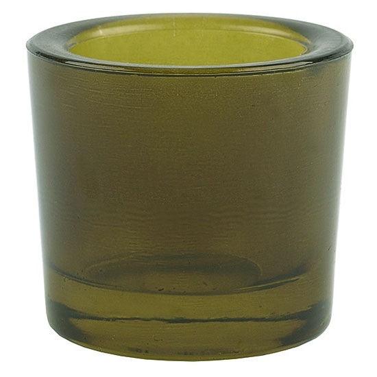 Heavy Glass Votive Candle Holders - 50% Recycled Glass Vintage Green | Heirloom Boulevard