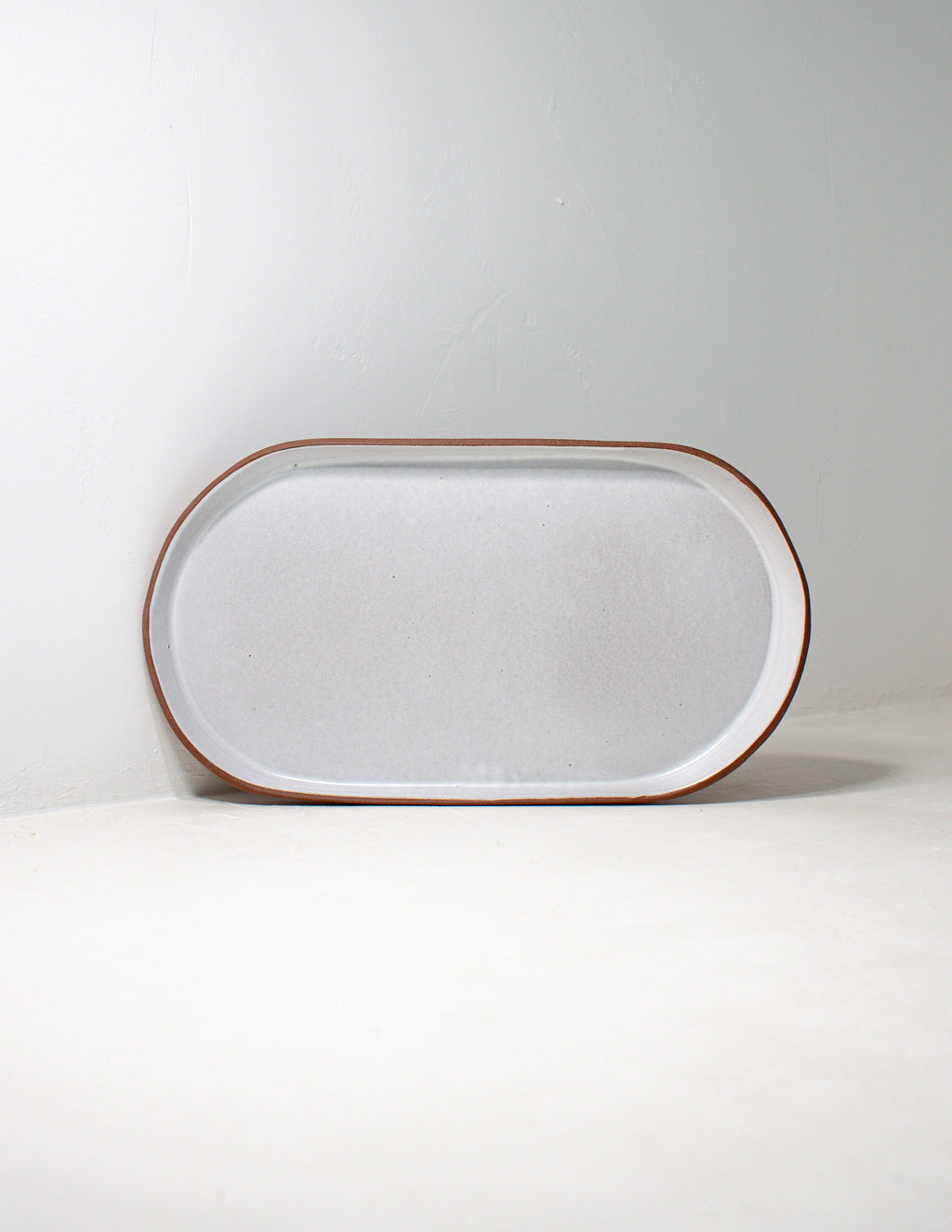 Black Oak Art Medium Oval Platter White | Heirloom Boulevard